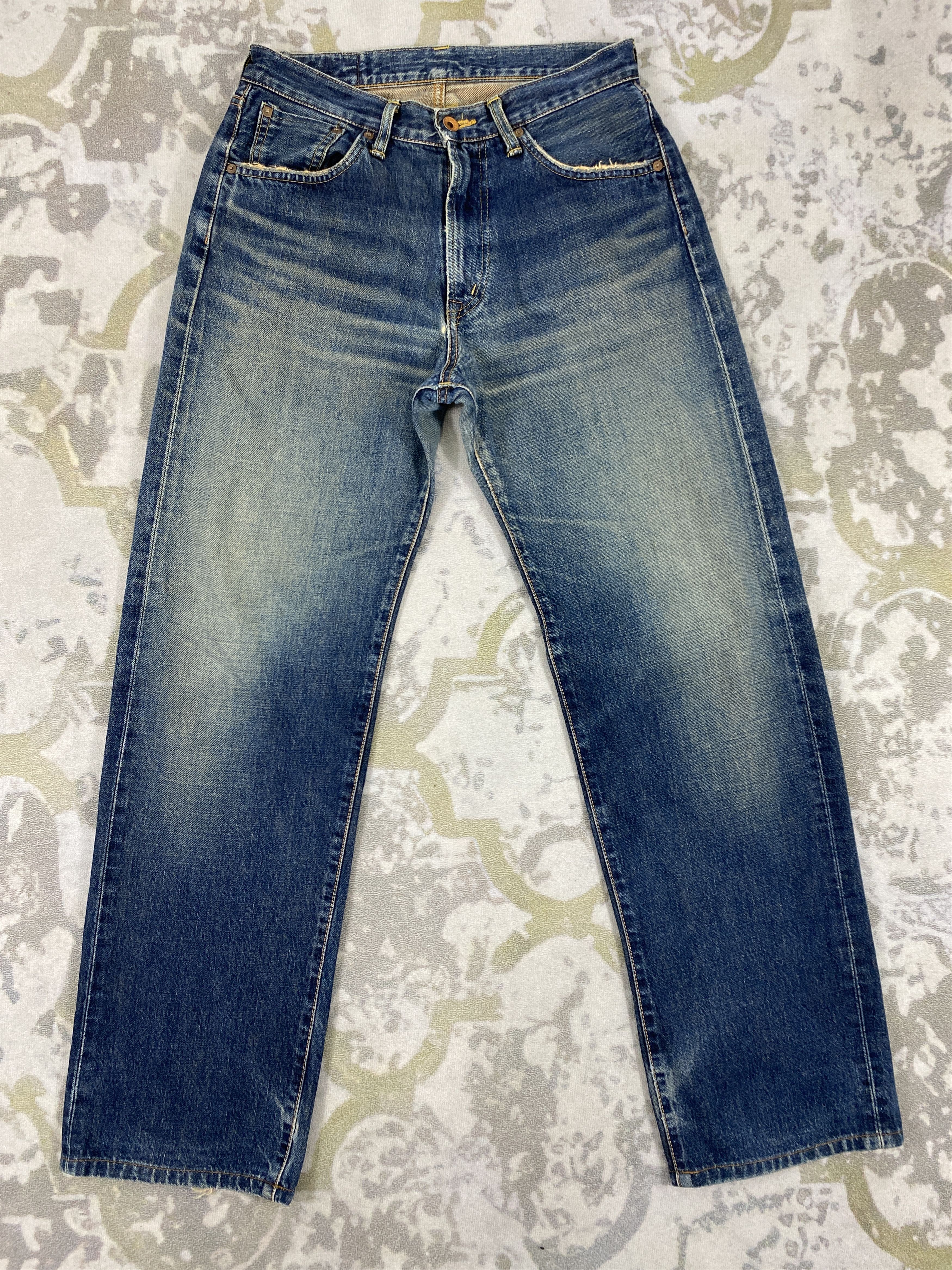 image of Hype Redline Faded Blue Vintage Edwin Jeans 31X31 Denim- Jn3572, Men's