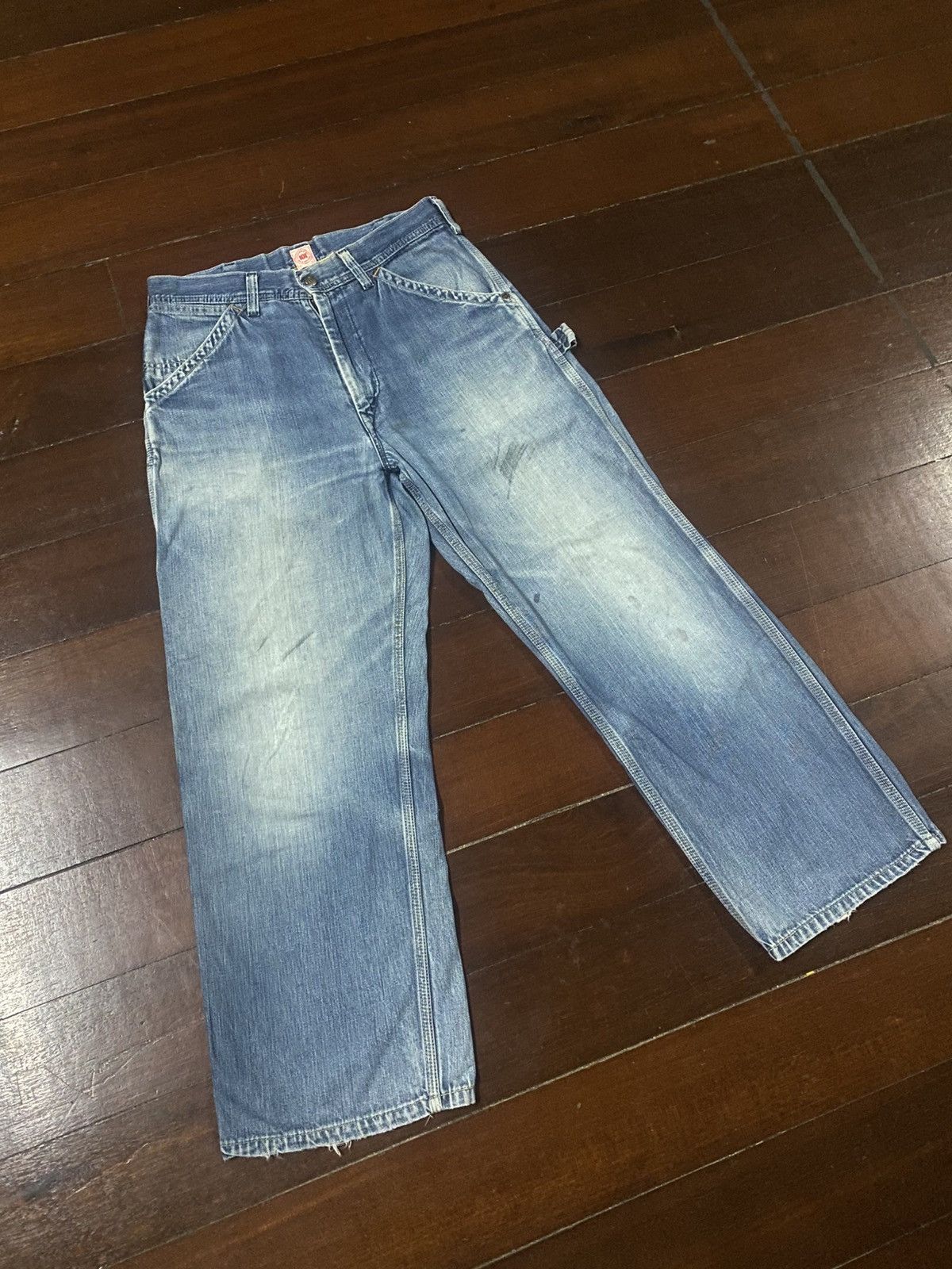 Japanese Brand Vintage Edwin 101 Carpenter Jeans Workers Pants mud wash Size US 31 - 2 Thumbnail