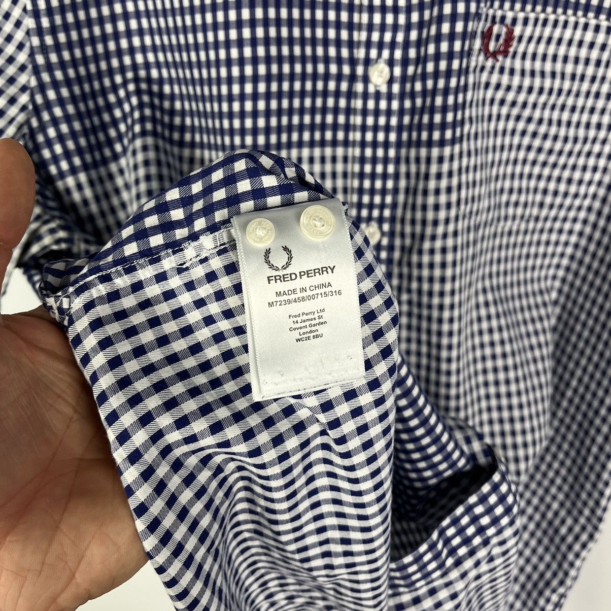 Fred Perry Fred Perry Shirt Short Sleeve Checkered pocket 90’s old Size US L / EU 52-54 / 3 - 7 Thumbnail