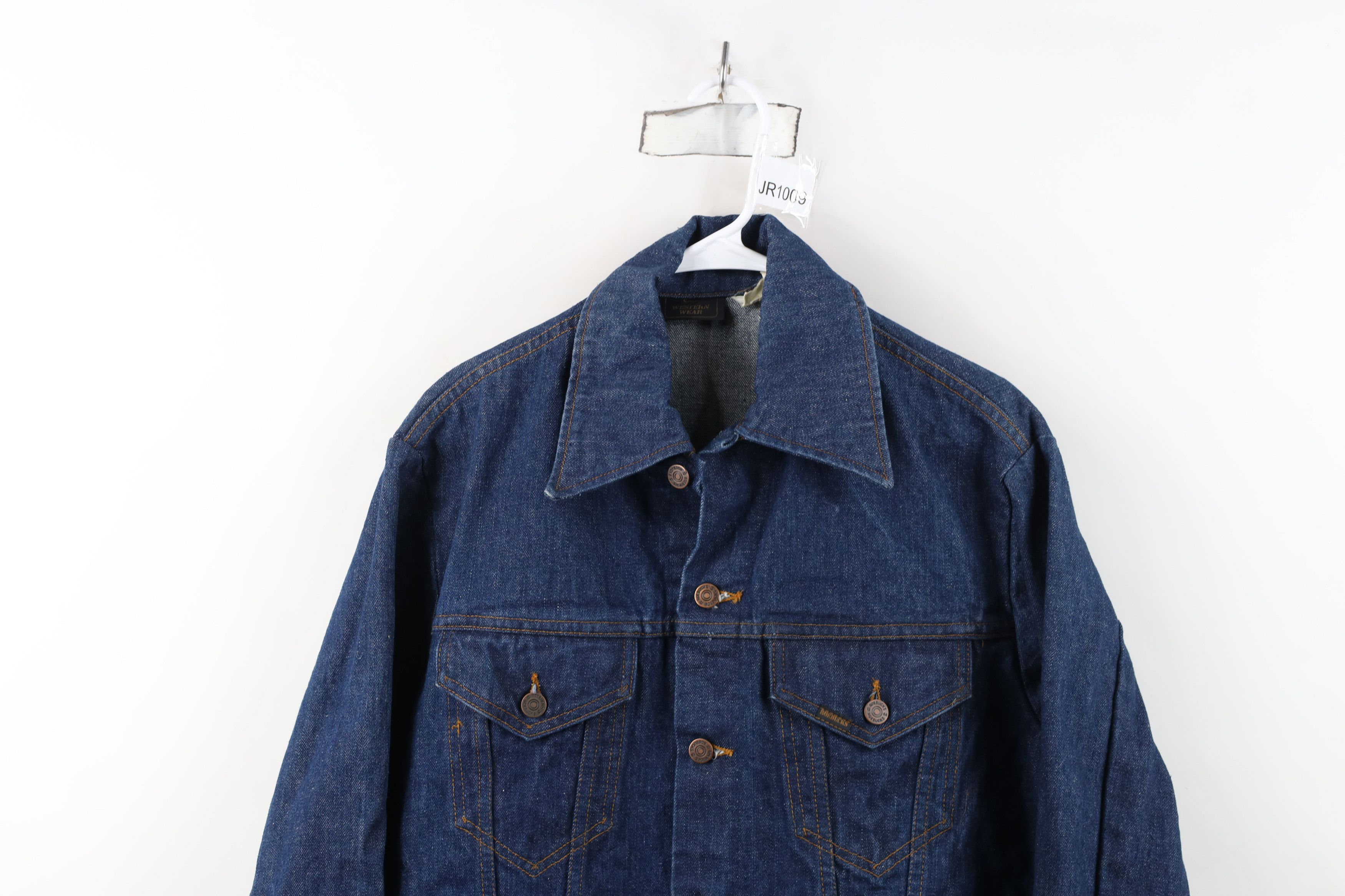 Vintage Vintage 60s Streetwear Denim Jean Trucker Jacket Indigo USA Size US XXL / EU 58 / 5 - 2 Thumbnail