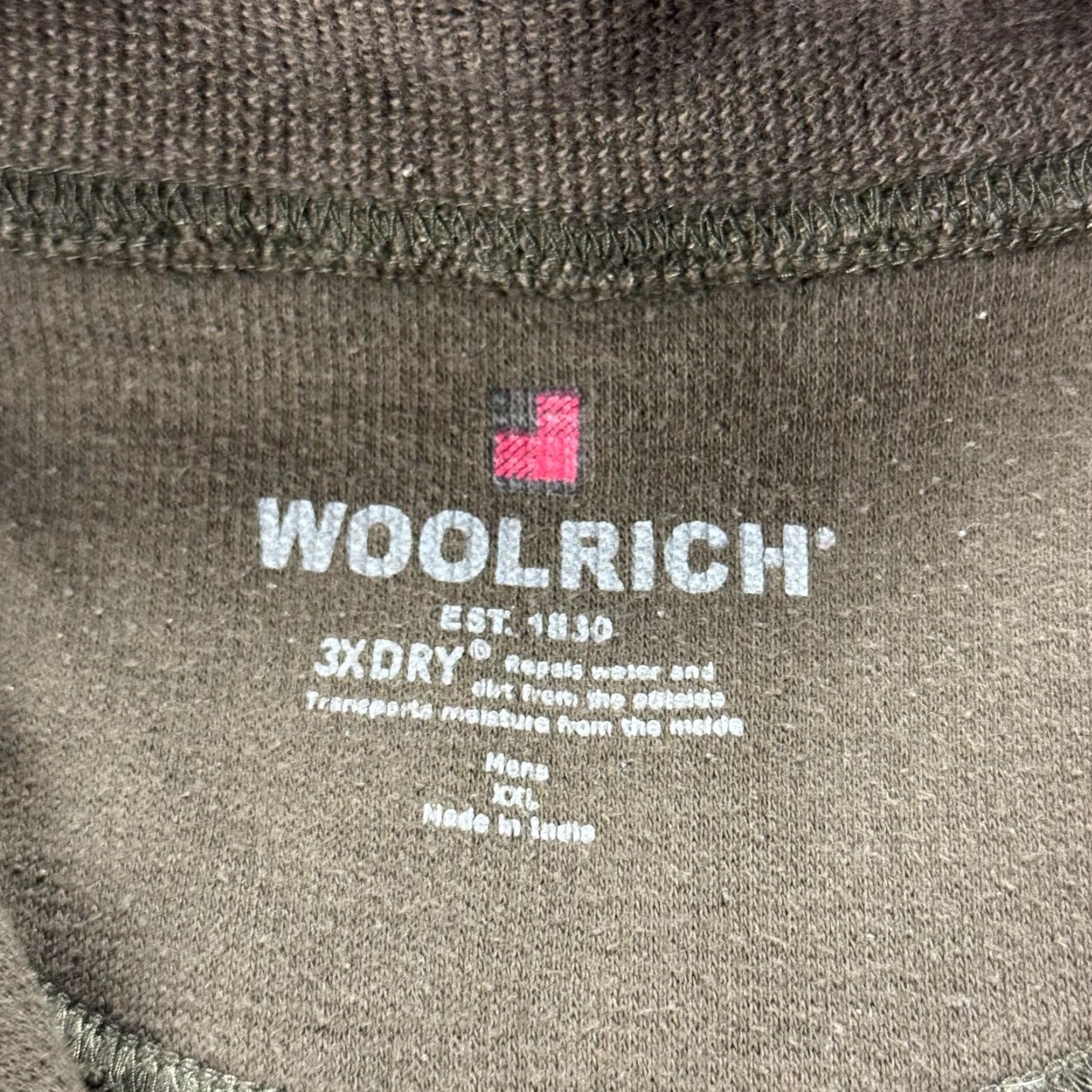 Vintage WOOLRICH MENS 3XDRY XXL 1/4 ZIP COTTON BLEND SWEATER BROWN OUTDOOR Size US XXL / EU 58 / 5 - 4 Thumbnail