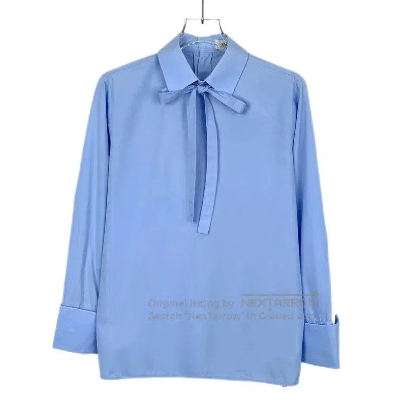 Valentino Valentino Women's Blue Cotton Shirt . Size S / US 4 / IT 40 - 1 Thumbnail