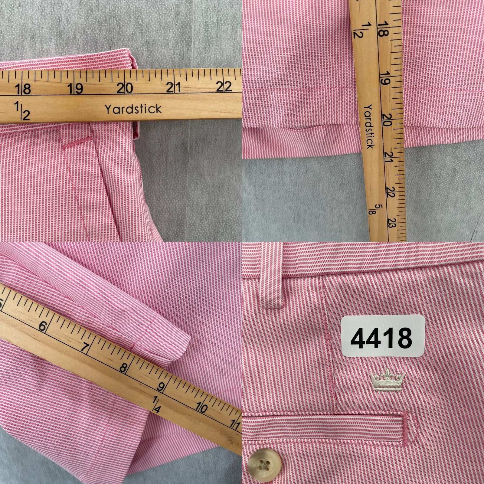Peter Millar Peter Millar Crown Chino Golf Adult Shorts Mens 40 Pink Striped Pockets Sport Size US 40 / EU 56 - 8 Thumbnail