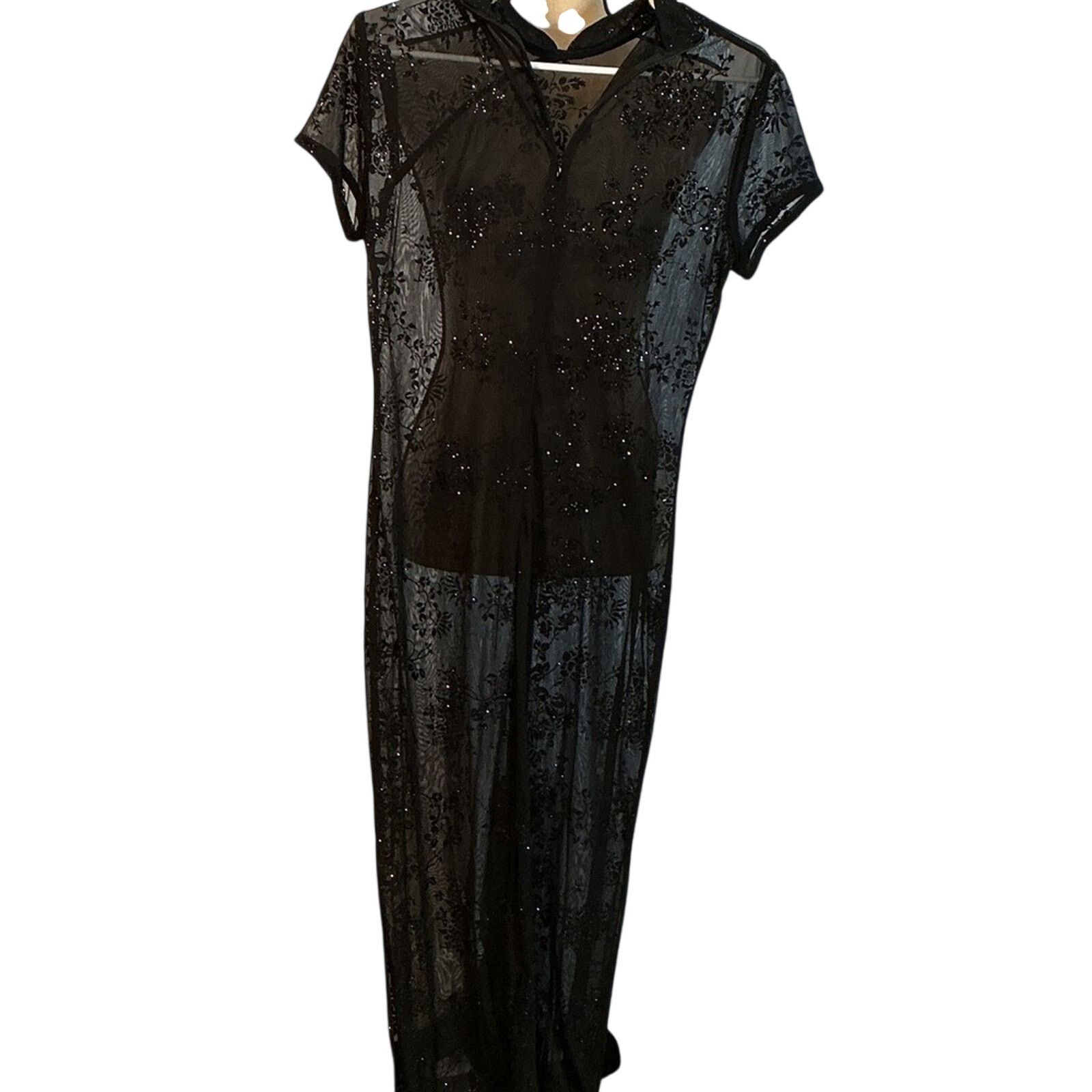 Other Arianna by Rachel Kaye Black Sequin Lace Evening Gown M 8-10 Size M / US 6-8 / IT 42-44 - 2 Thumbnail