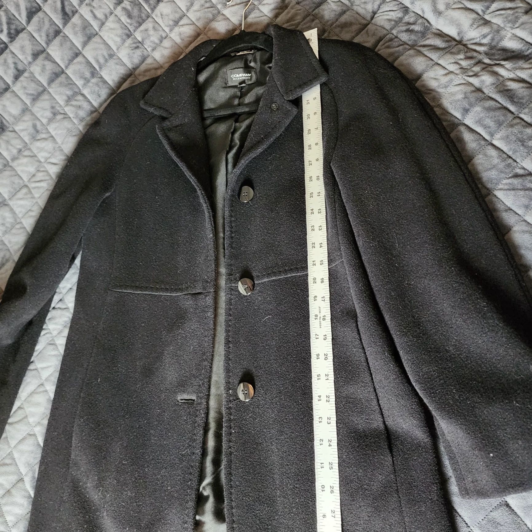 Doublet VINTAGE Ellen Tracy Jacket Overcoat Double-Breasted Cotton Black Long Coat Women 8 Adult Regular Size M / US 6-8 / IT 42-44 - 4 Thumbnail