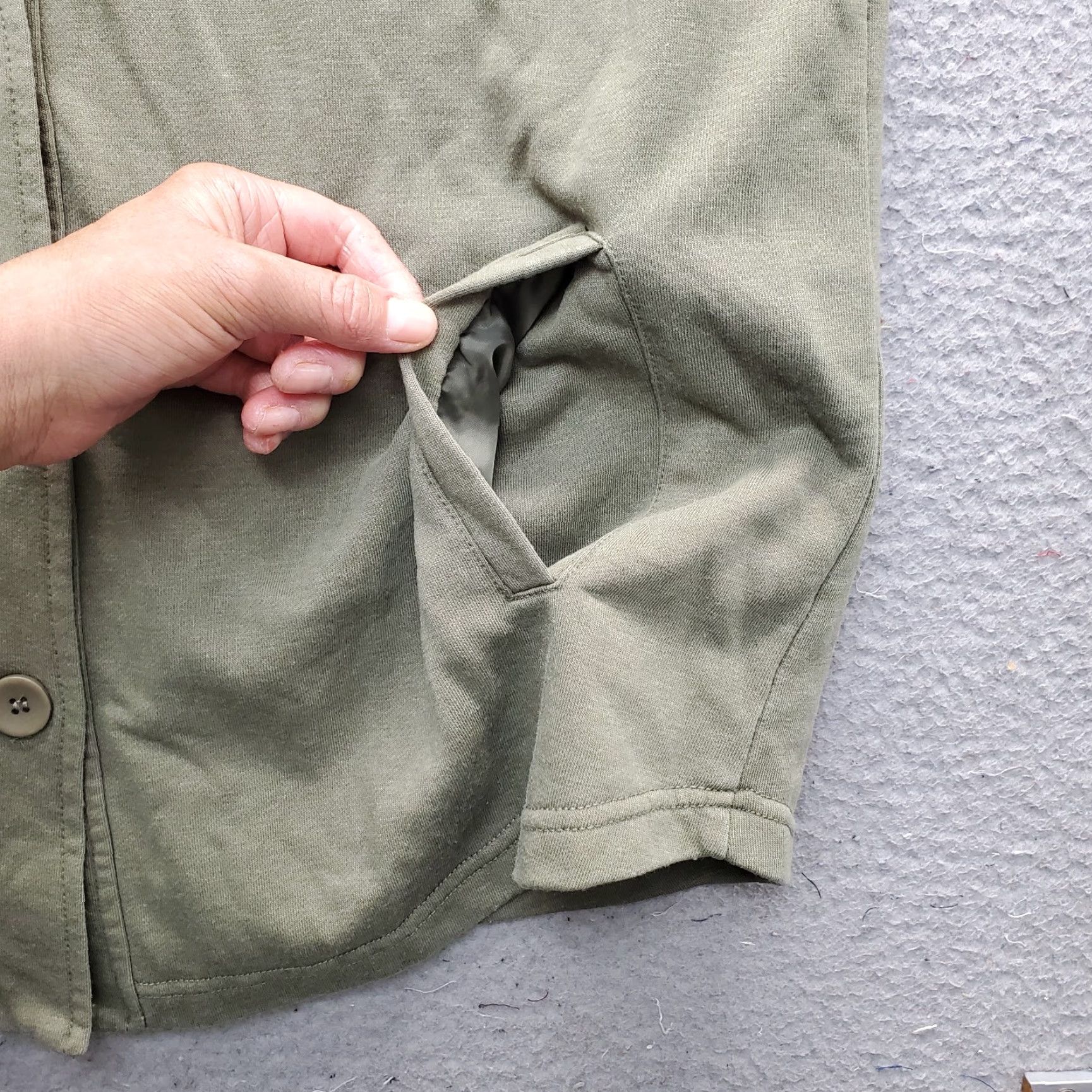 AVEC LES FILLES Avec Les Filles Shirt Jacket Womens Size L Green Fleece Collared Button Front Jacket Size L / US 10 / IT 46 - 6 Thumbnail