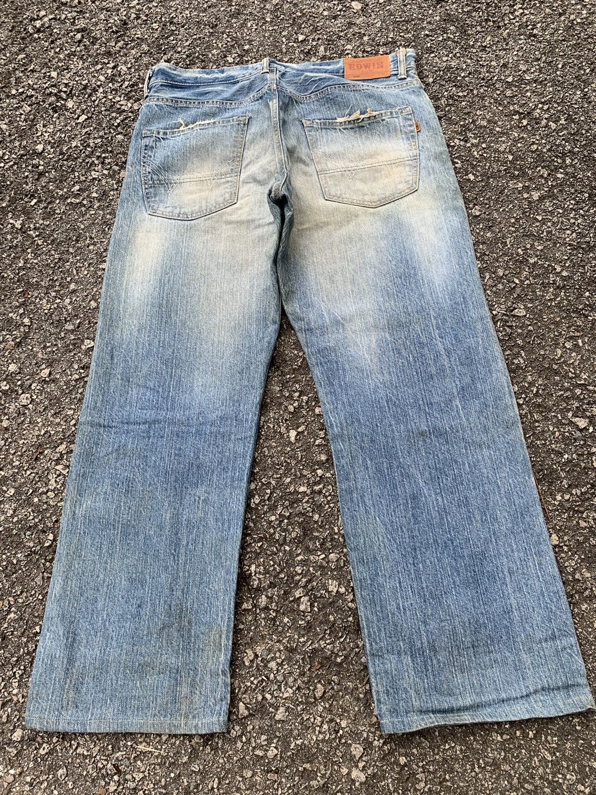 Kapital Edwin Selvedge 505Z Mudwash Distressed Denim Size US 37 - 3 Thumbnail