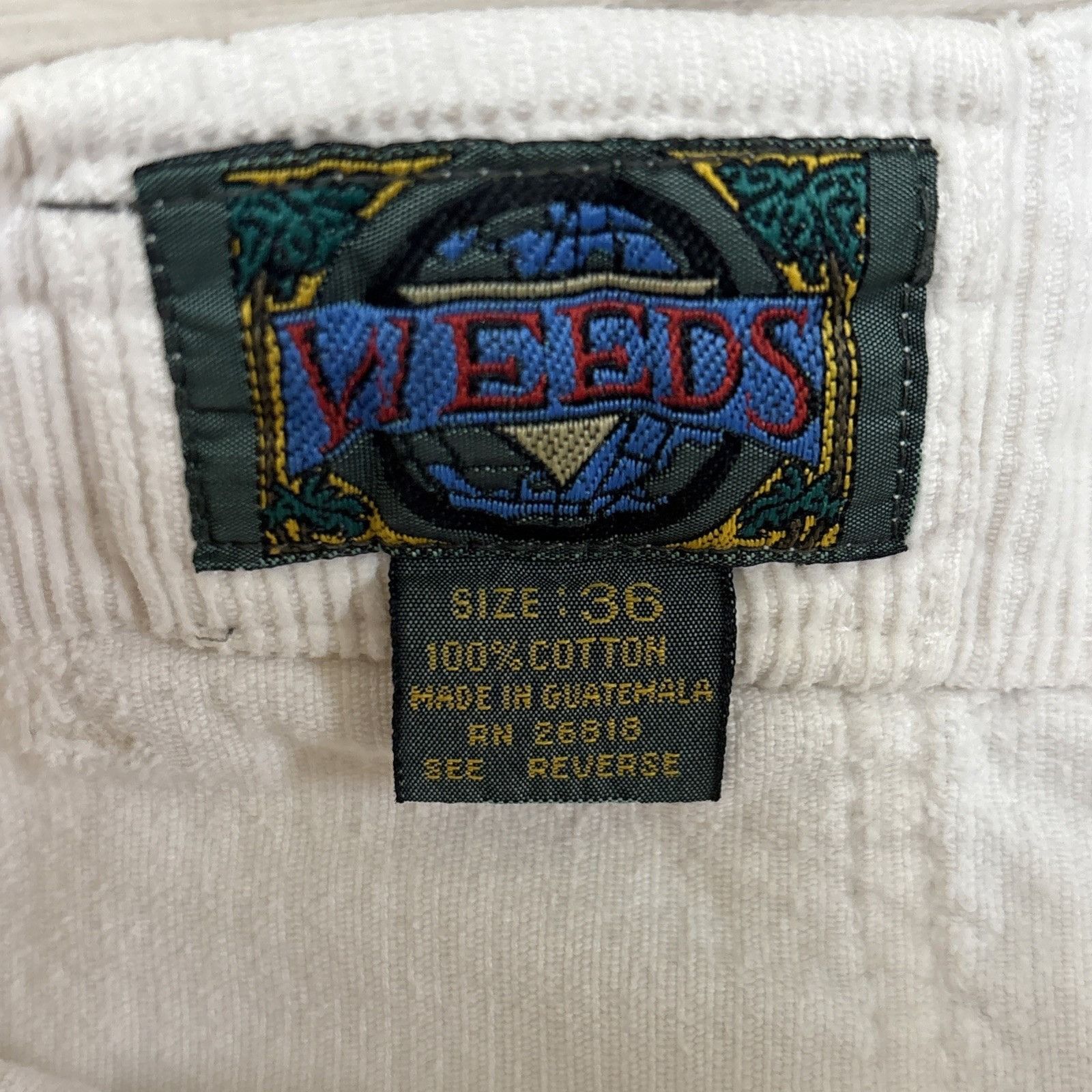 Other Vintage Weeds Corduroy Shorts Mens 36 Cream Retro Surf Skate Size US 36 / EU 52 - 3 Thumbnail