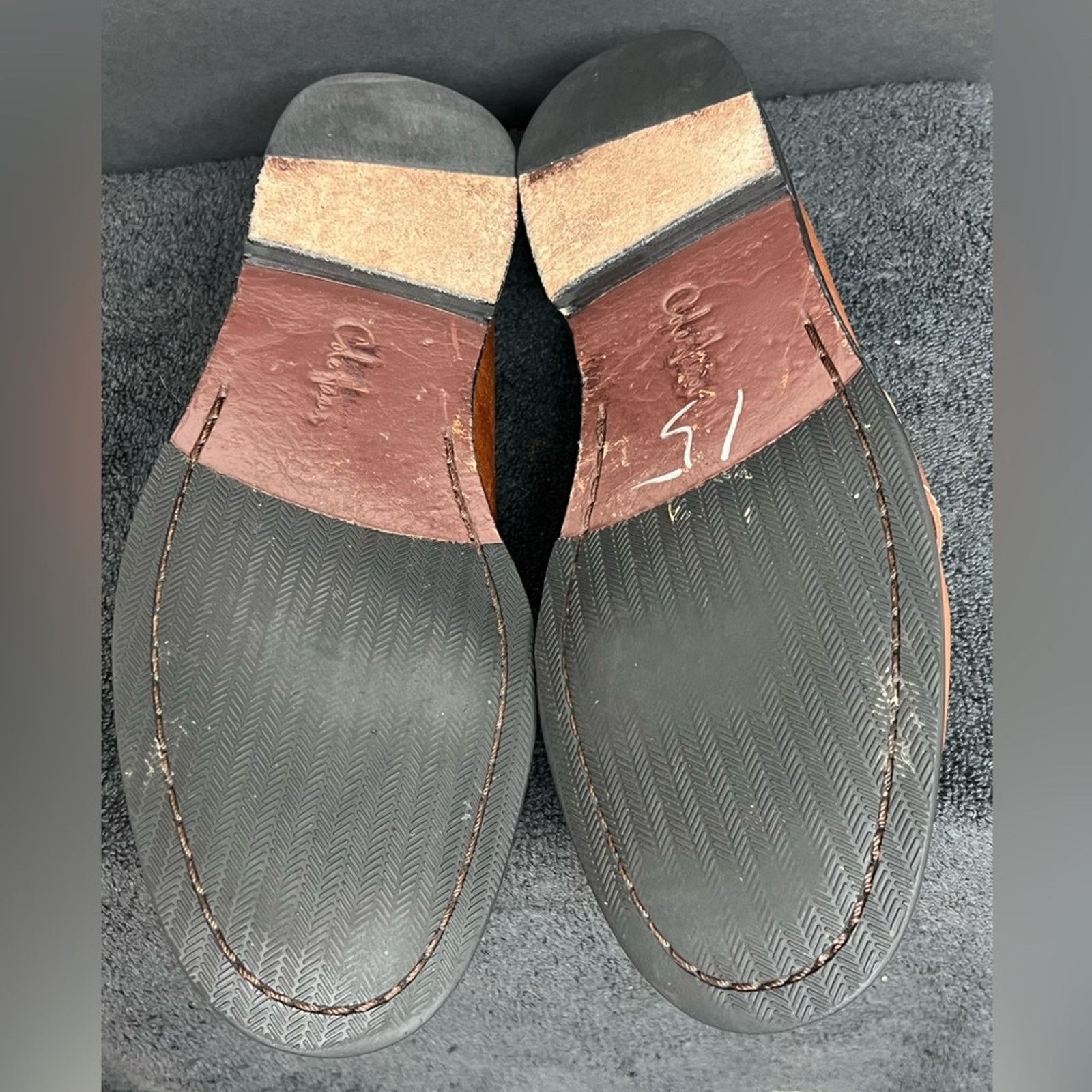 Cole Haan Cole Haan 01462 Saddle Tan Moc Toe Strap Penny Loafers Men's Size US 10 / EU 43 - 8 Thumbnail