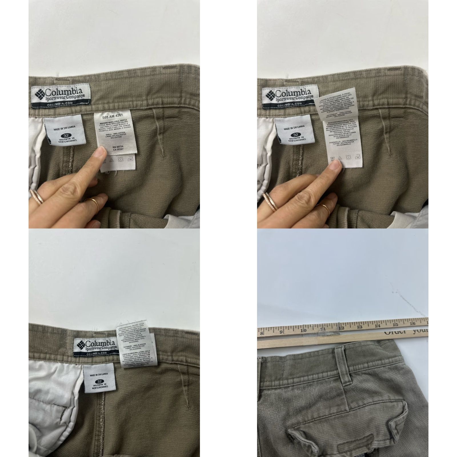 Vintage Columbia Shorts Men’s 32 Khaki Casual Cargo Beige Cotton Pockets Outdoor Trail American Mens Size US 32 / EU 48 - 8 Thumbnail