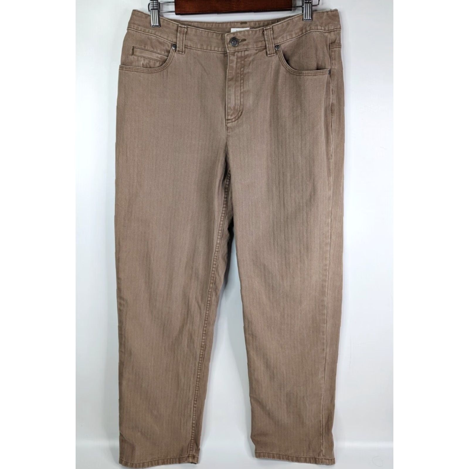 Liz Claiborne **Liz Claiborne Women's Brown Knit Stretch Pants** User: **Liz Claiborne Women's Brown Knit Stretch Pants Size 12** Size 34" / US 12 / IT 48 - 2 Thumbnail