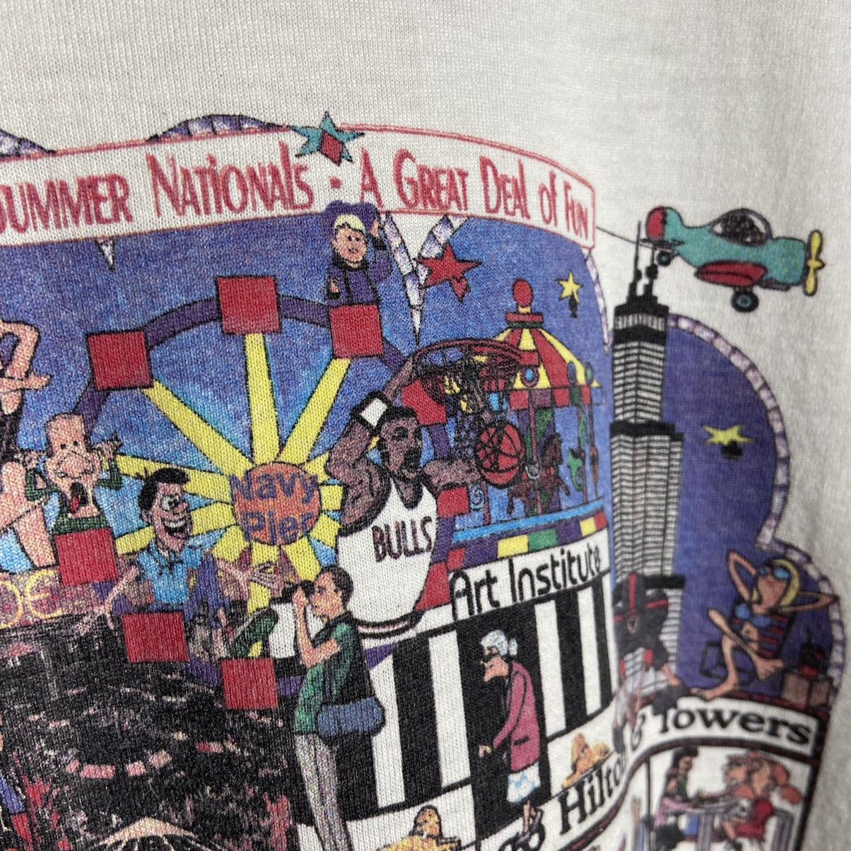 Vintage Vintage 90s Chicago NABC Single Stitch T-Shirt Size US XL / EU 56 / 4 - 3 Thumbnail