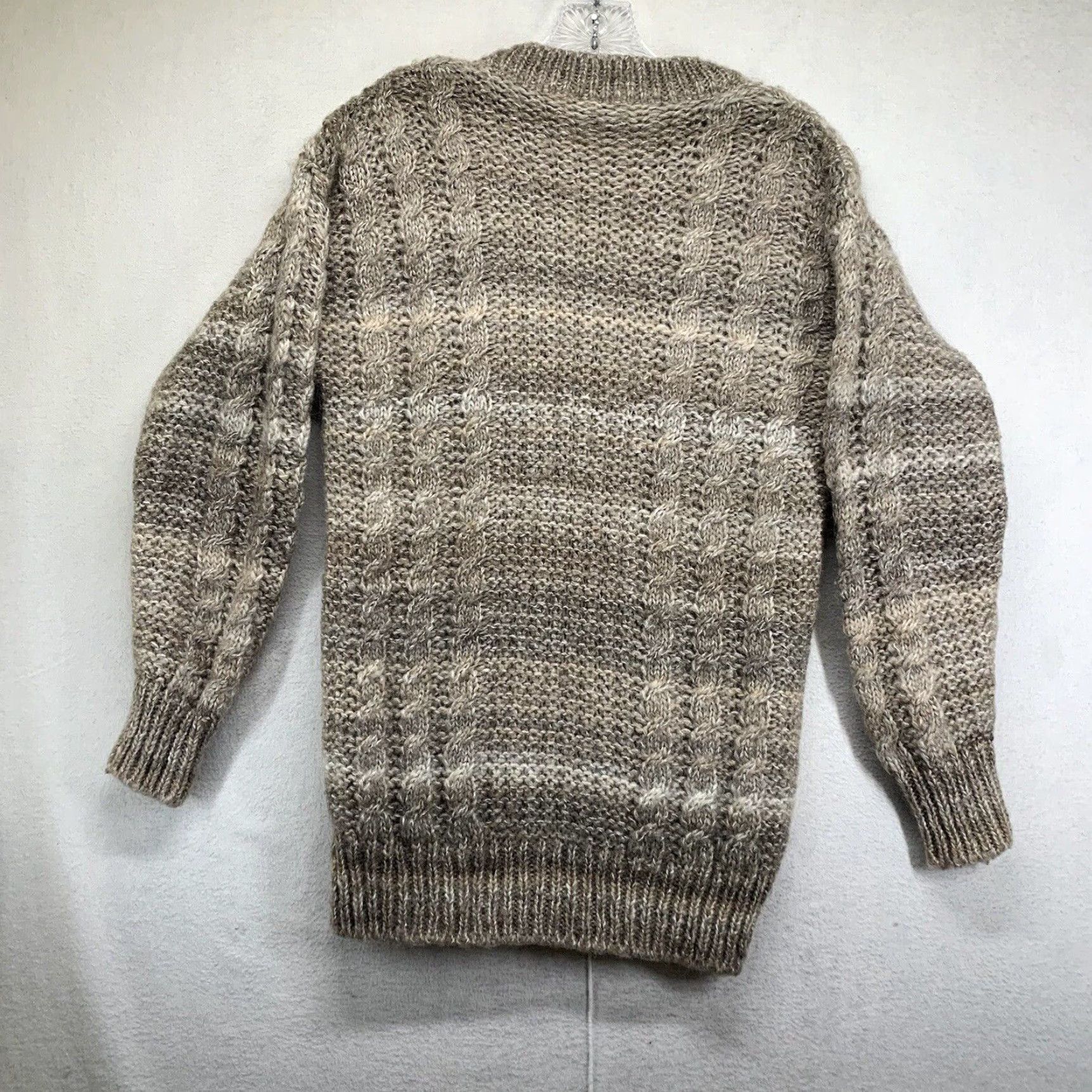 Vintage VINTAGE Robe de Arcobaleno Sweater L Chunky Knit Beige Striped Dolman Sleeve Casual 80s Bohemian Womens Size L / US 10 / IT 46 - 2 Thumbnail