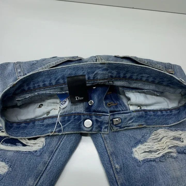 Dior Dior Dior Distressed Blue Denim Jeans 0079-2507 Size US 29 - 4 Thumbnail