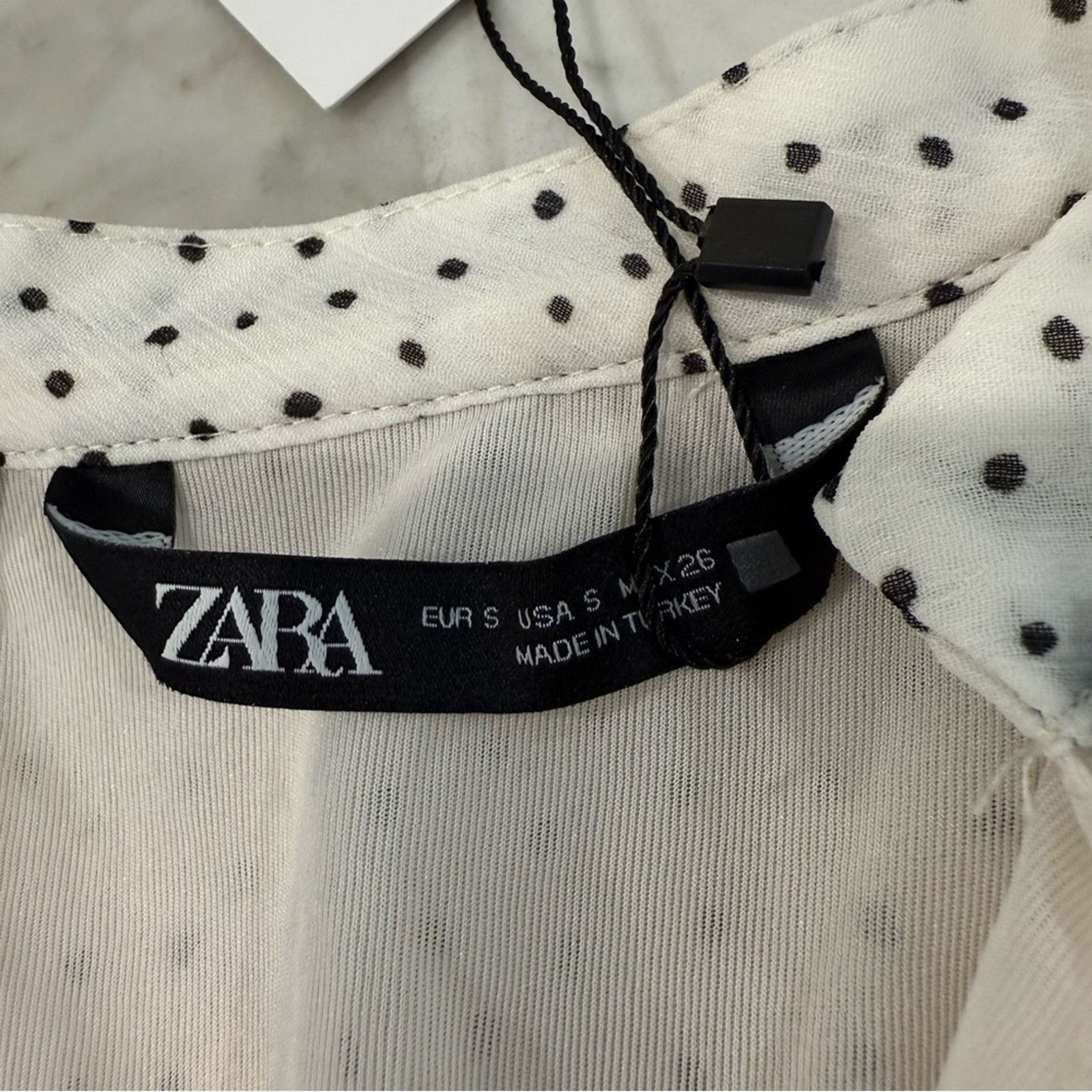 Zara Zara NWT Polka Dot LongSleeve Tiered Mini Dress Womens Small Size S / US 4 / IT 40 - 4 Thumbnail