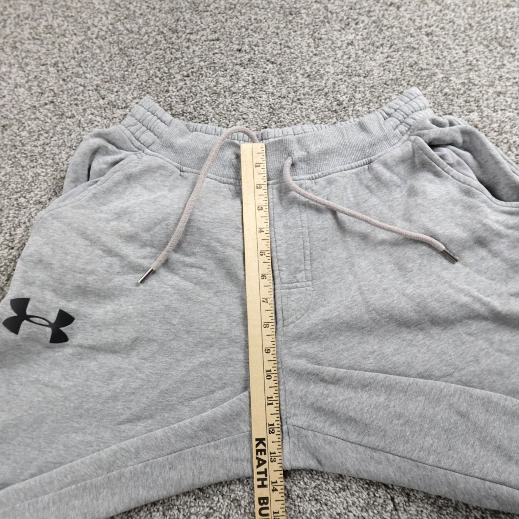 Under Armour Under Armour Pants Mens L Gray Loose Drawstring Jogger Sweatpants Gym Tapered Size US 29 - 4 Thumbnail
