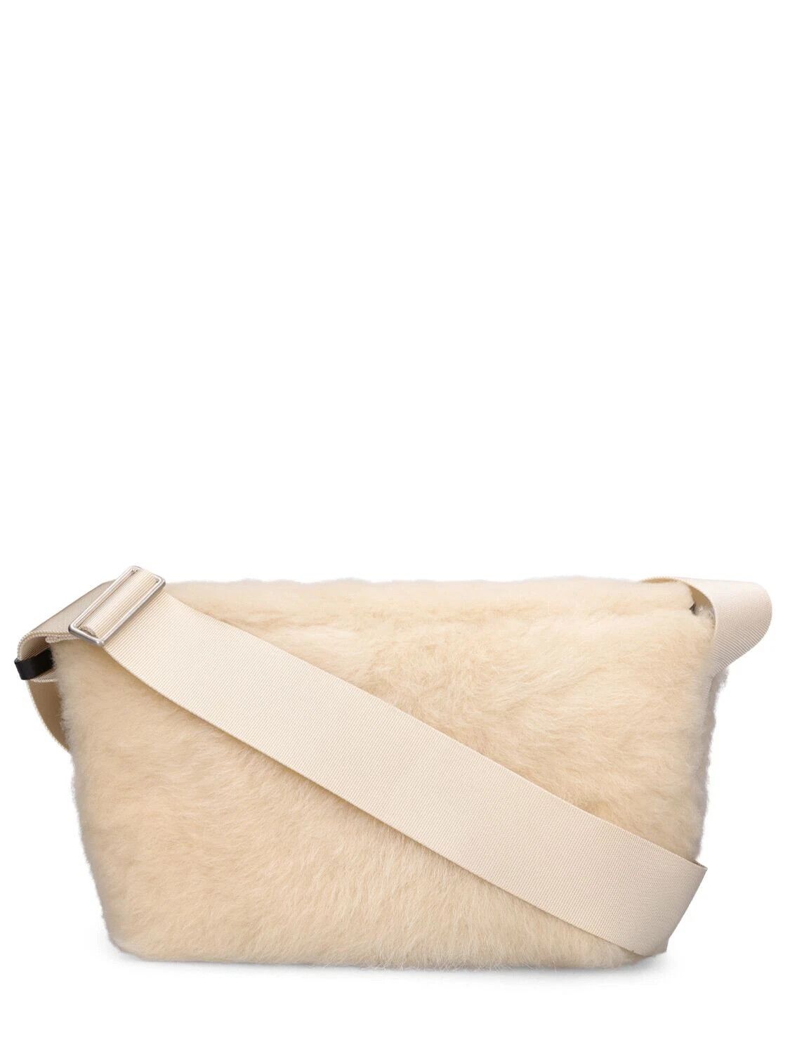 Jil Sander JIL SANDER Utility Eggshell Shearling Crossbody New Size ONE SIZE - 3 Thumbnail