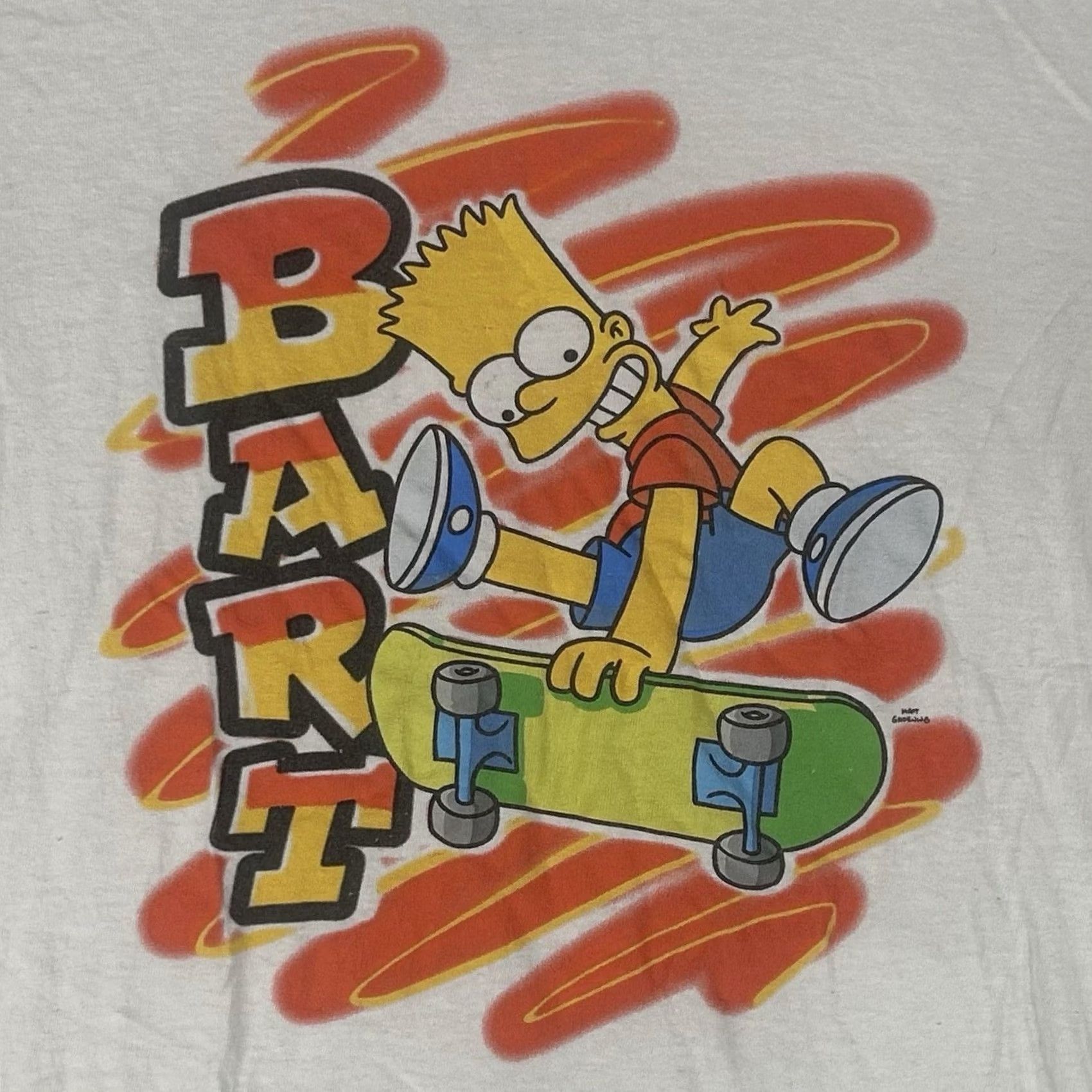 Vintage VINTAGE The Simpsons 20th Television T-shirt Mens Medium Bart Skateboard White Tee Top Size US M / EU 48-50 / 2 - 2 Thumbnail