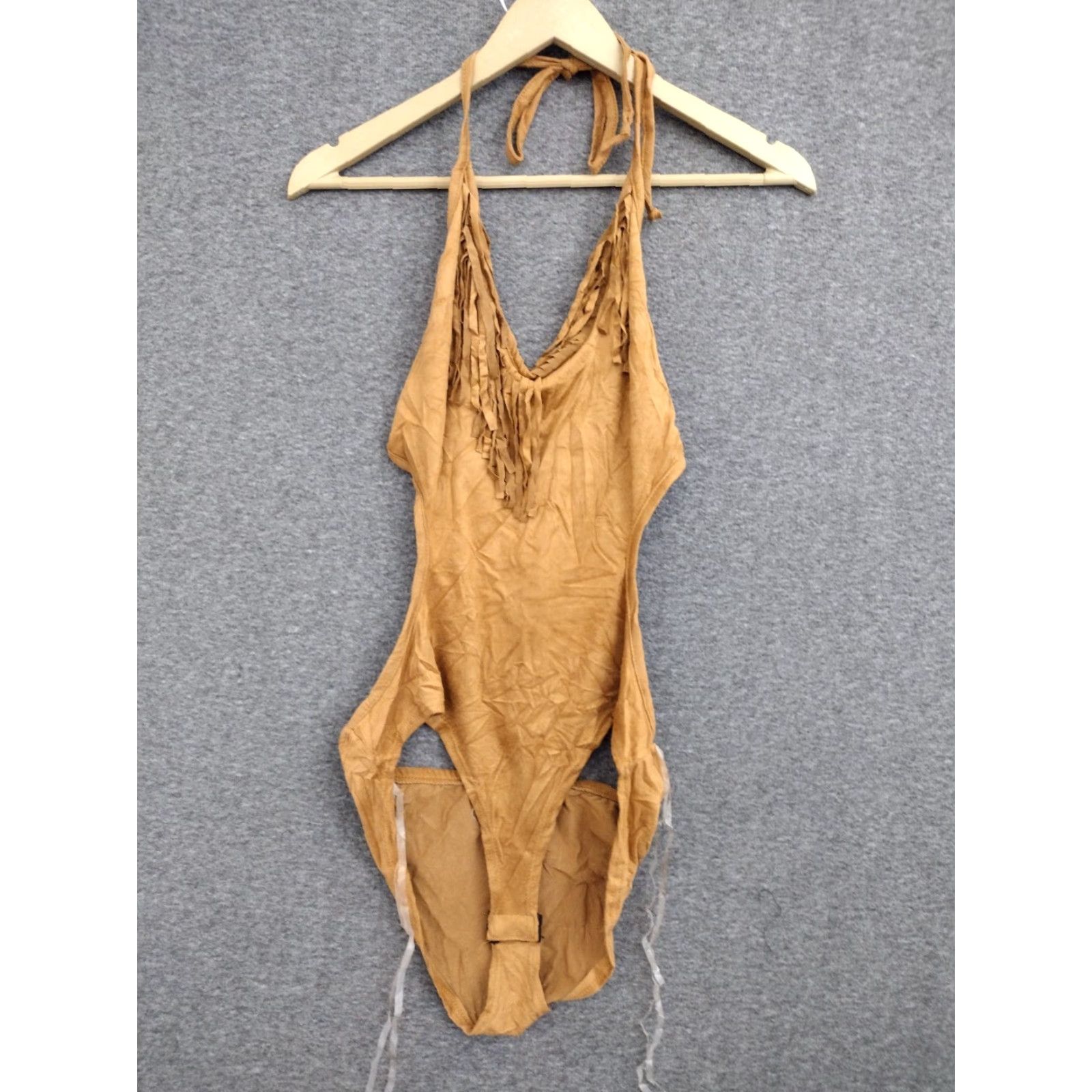 Vintage Codigo Fringe Bodysuit Womens Beige L Size L / US 10 / IT 46 - 2 Thumbnail
