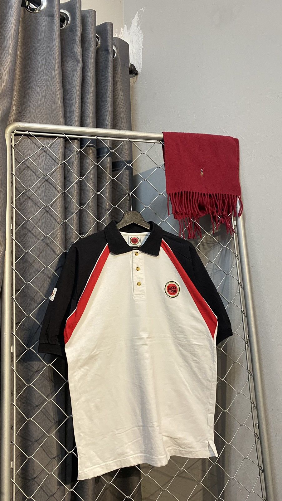 Japanese Brand × Vintage LUCKY STRIKE RACING OFFICIAL MERCHANDISE TMG COLLAR TEE M Size US M / EU 48-50 / 2 - 1 Thumbnail