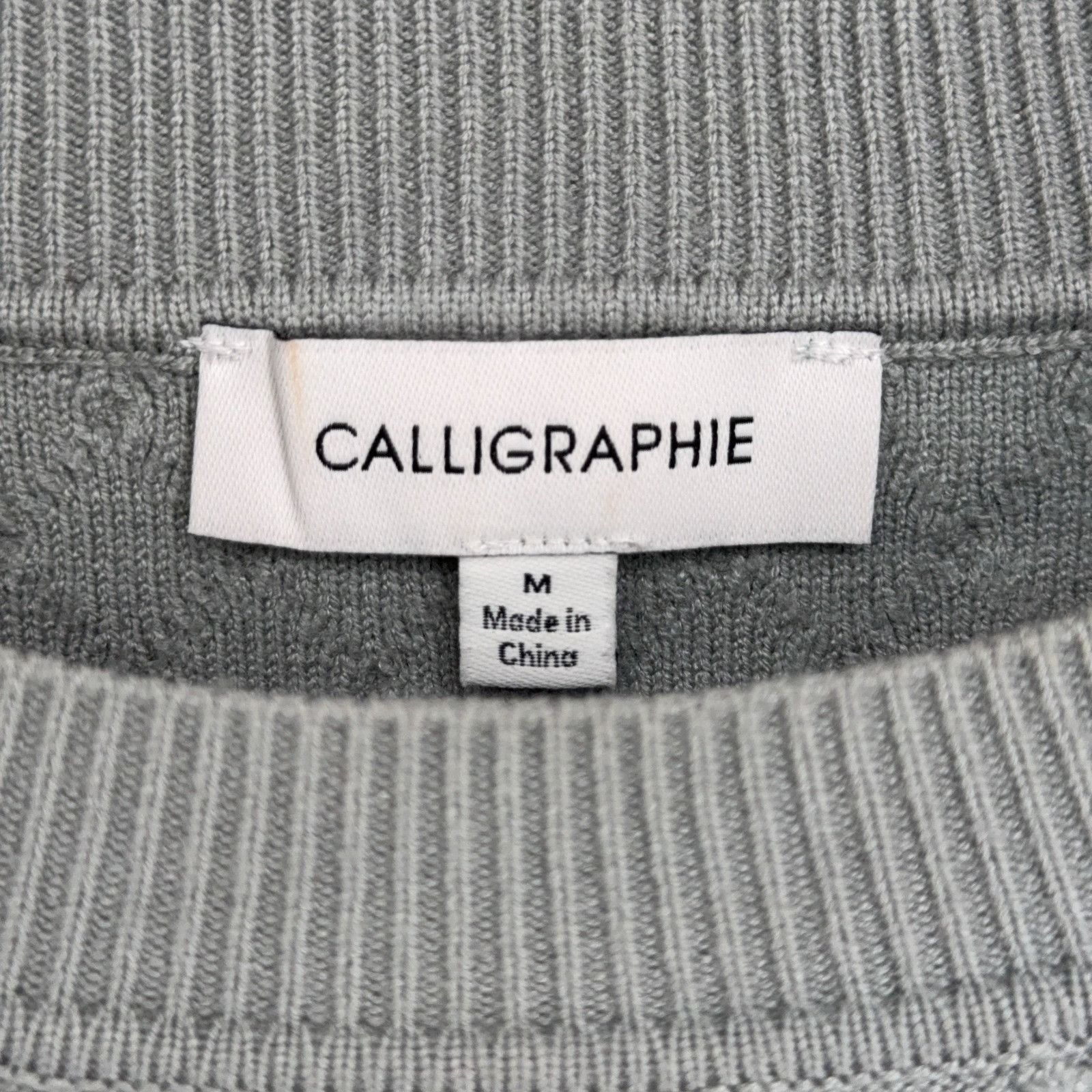 Anthropologie CALLIGRAPHIE Anthropologie Green Cable Knit Sheer Lace Sleev Size M / US 6-8 / IT 42-44 - 5 Thumbnail