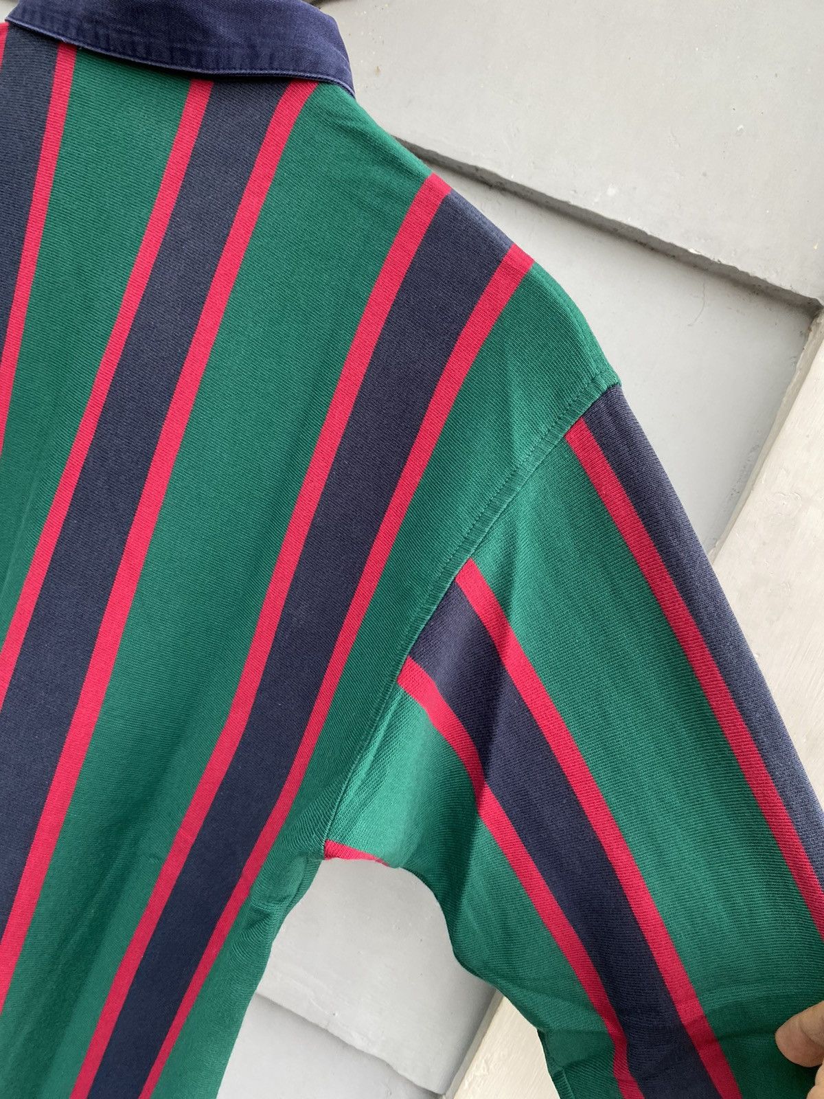 Lacoste MADE IN FRANCE Vintage Lacoste Preppy Striped Rugby Polo Size US M / EU 48-50 / 2 - 13 Thumbnail