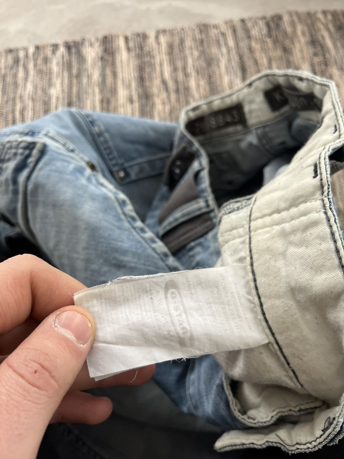 G-Star Vintage GStar Raw Moto Double Knee Faded Denim Jeans Y2K Size US 31 - 24 Thumbnail