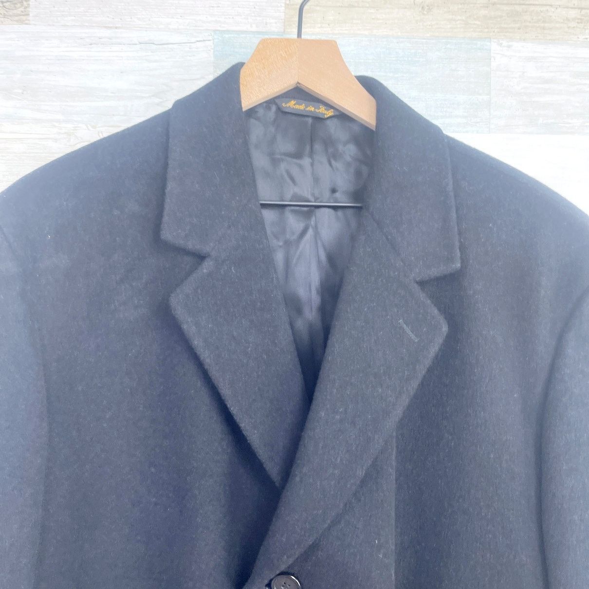 Lauren Ralph Lauren LRL Ralph Lauren Lambswool Cashmere Overcoat Black Mens 44S Size US XL / EU 56 / 4 - 2 Thumbnail