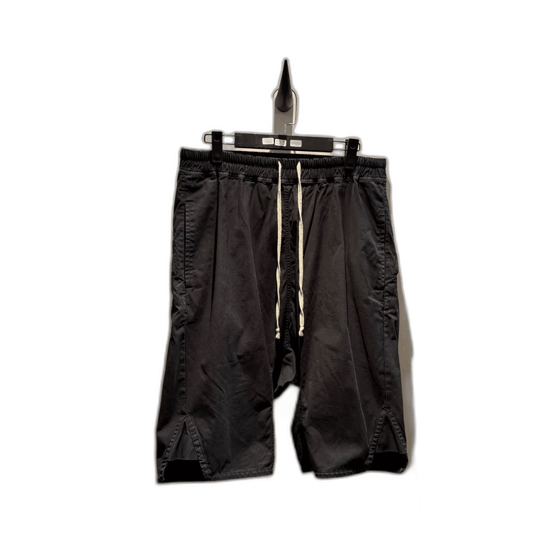 rickowens drawstring split shorts