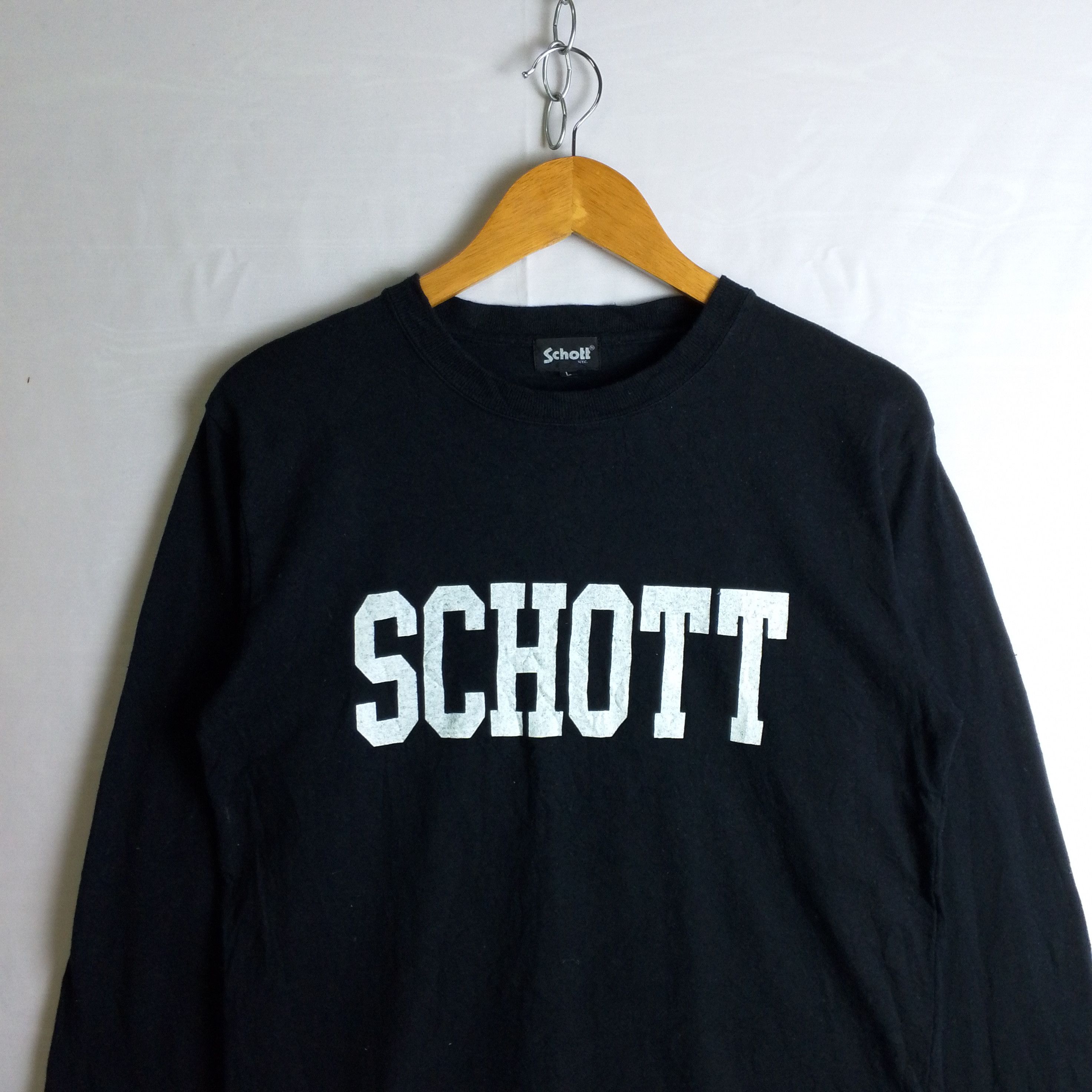 Schott Vintage Schott Long Sleeve Tee Size US M / EU 48-50 / 2 - 2 Thumbnail