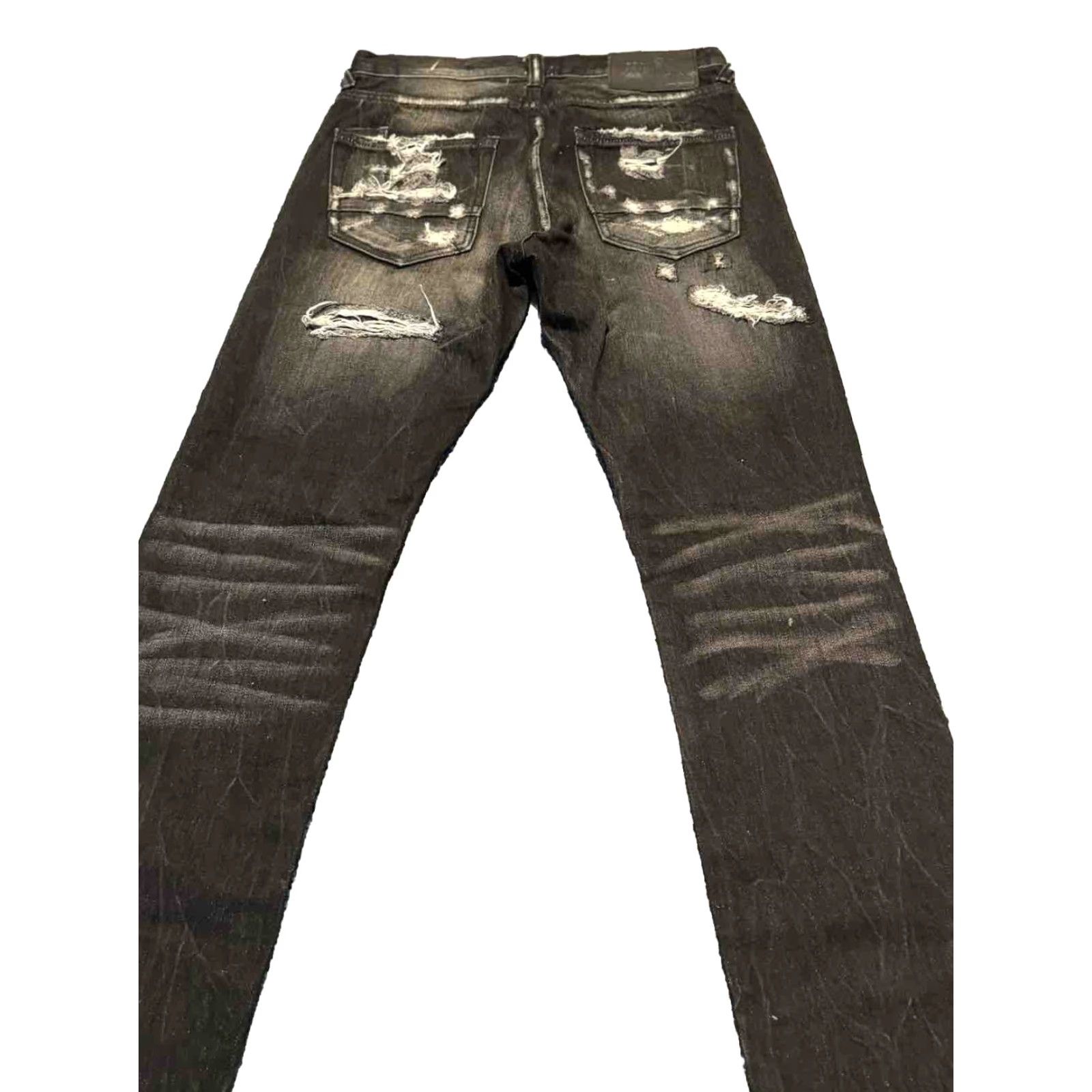 Prps PRPS Jeans Denim Black 29x32 Regular Men Distressed 5-Pocket Straight Vintage No Rise Mid Inseam 32 Cotton Button Closure Size US 29 - 5 Thumbnail