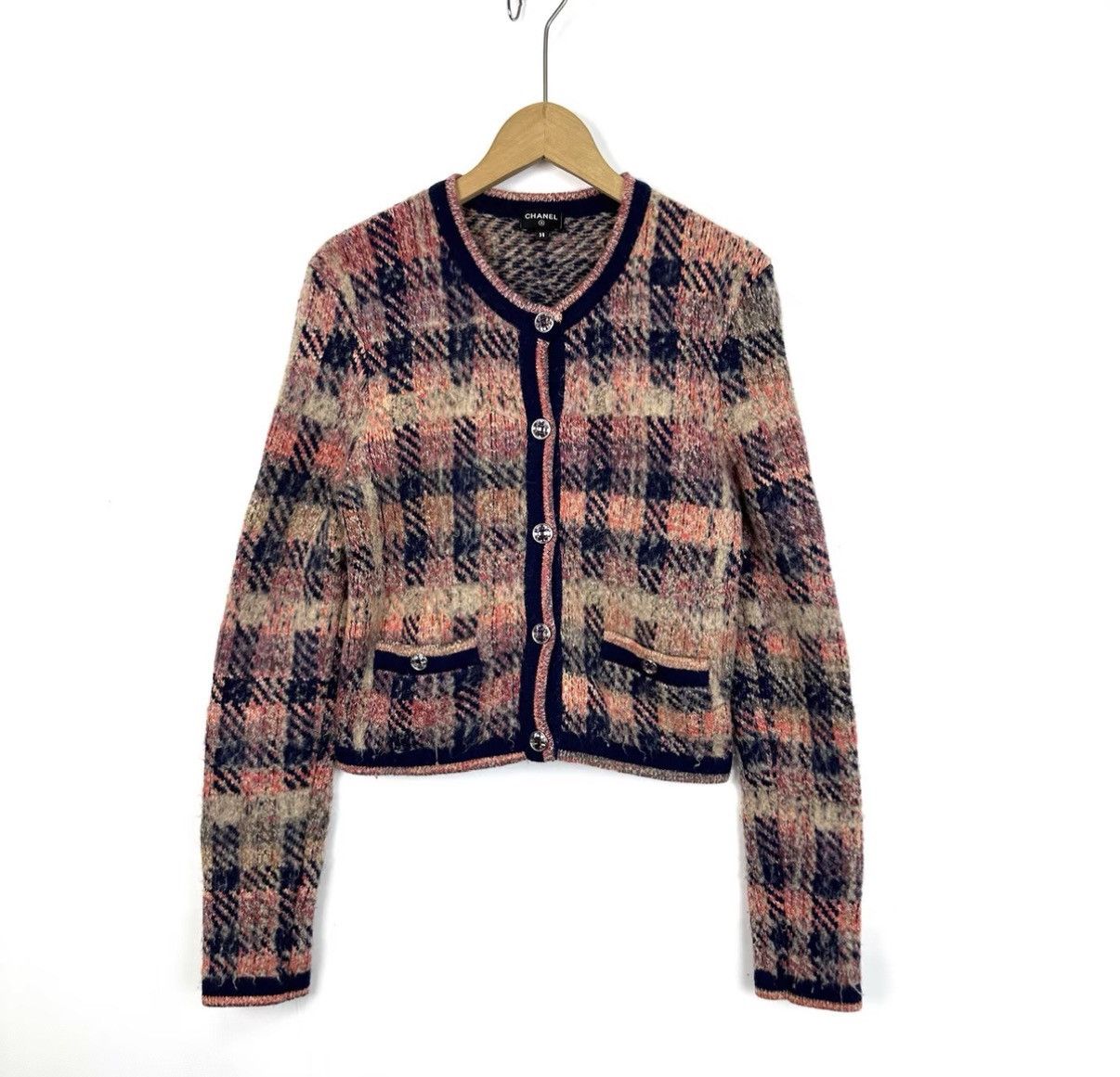 Chanel Chanel/22A Haute Couture Atelier Plaid Cardigan Jacket K12 Size XS / US 0-2 / IT 36-38 - 1 Thumbnail