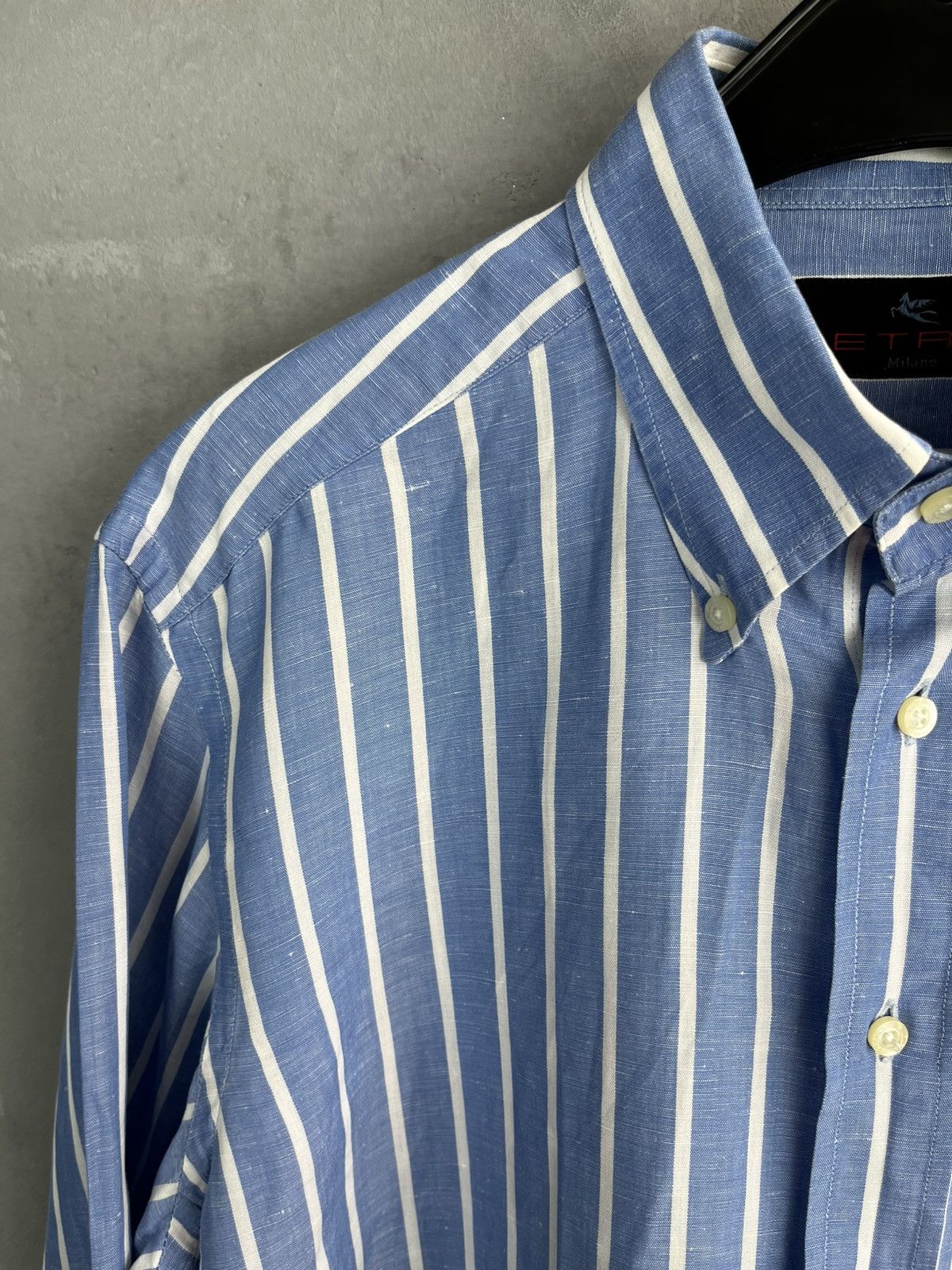 Etro Etro bitton shirt lino Size US M / EU 48-50 / 2 - 9 Thumbnail