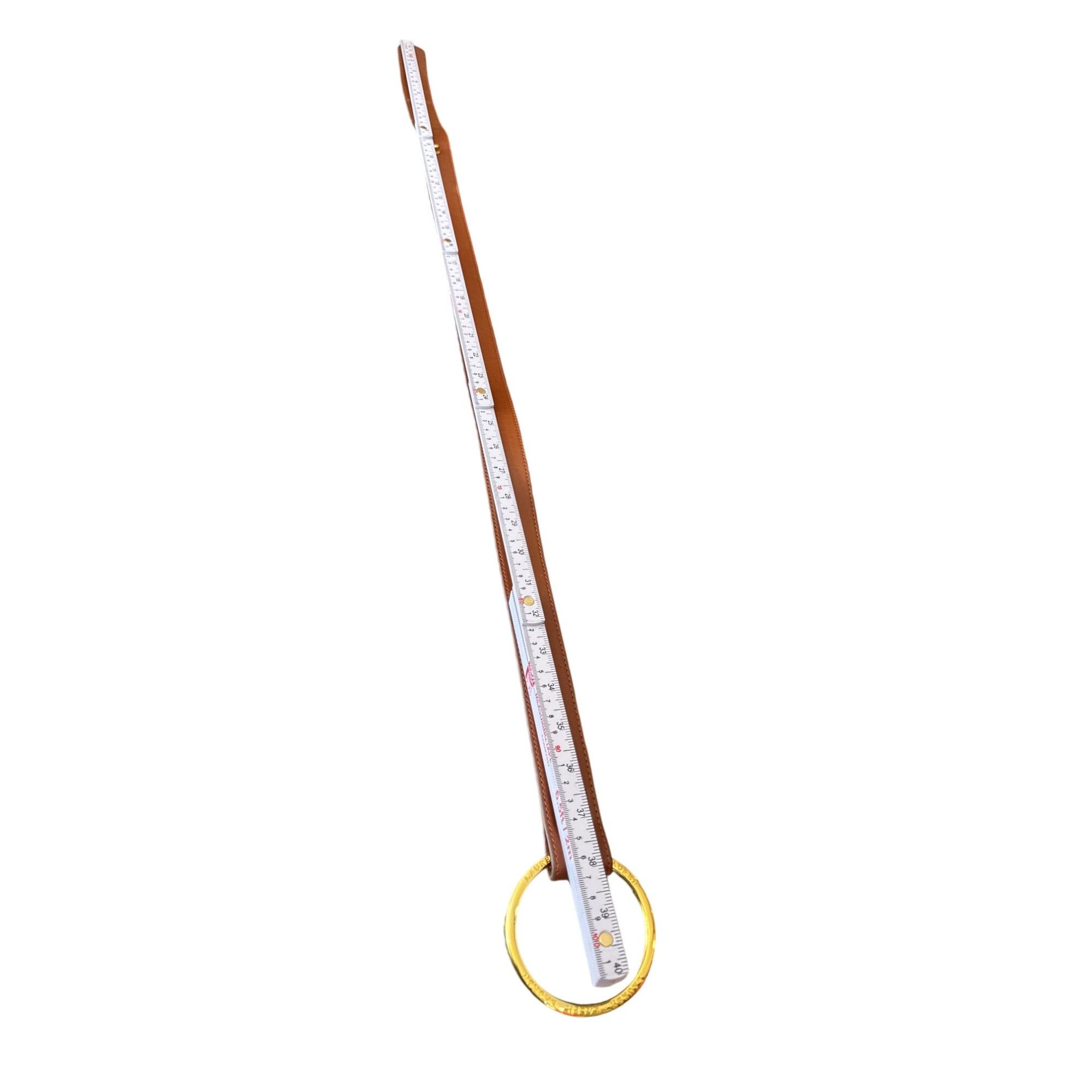 Other Brown Faux Leather Belt With Gold-Tone Metal Ring Buckle Siz Size ONE SIZE - 1 Thumbnail