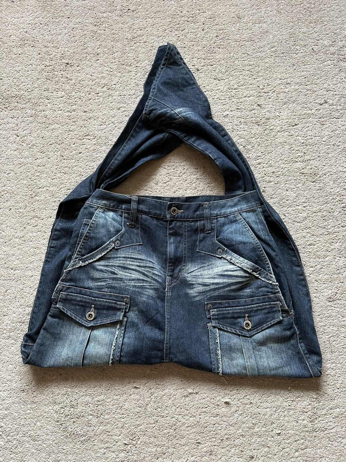 PPFM 2000s PPFM Destruct Product J Cut Jeans Transform Bag Size US 30 / EU 46 - 16 Thumbnail