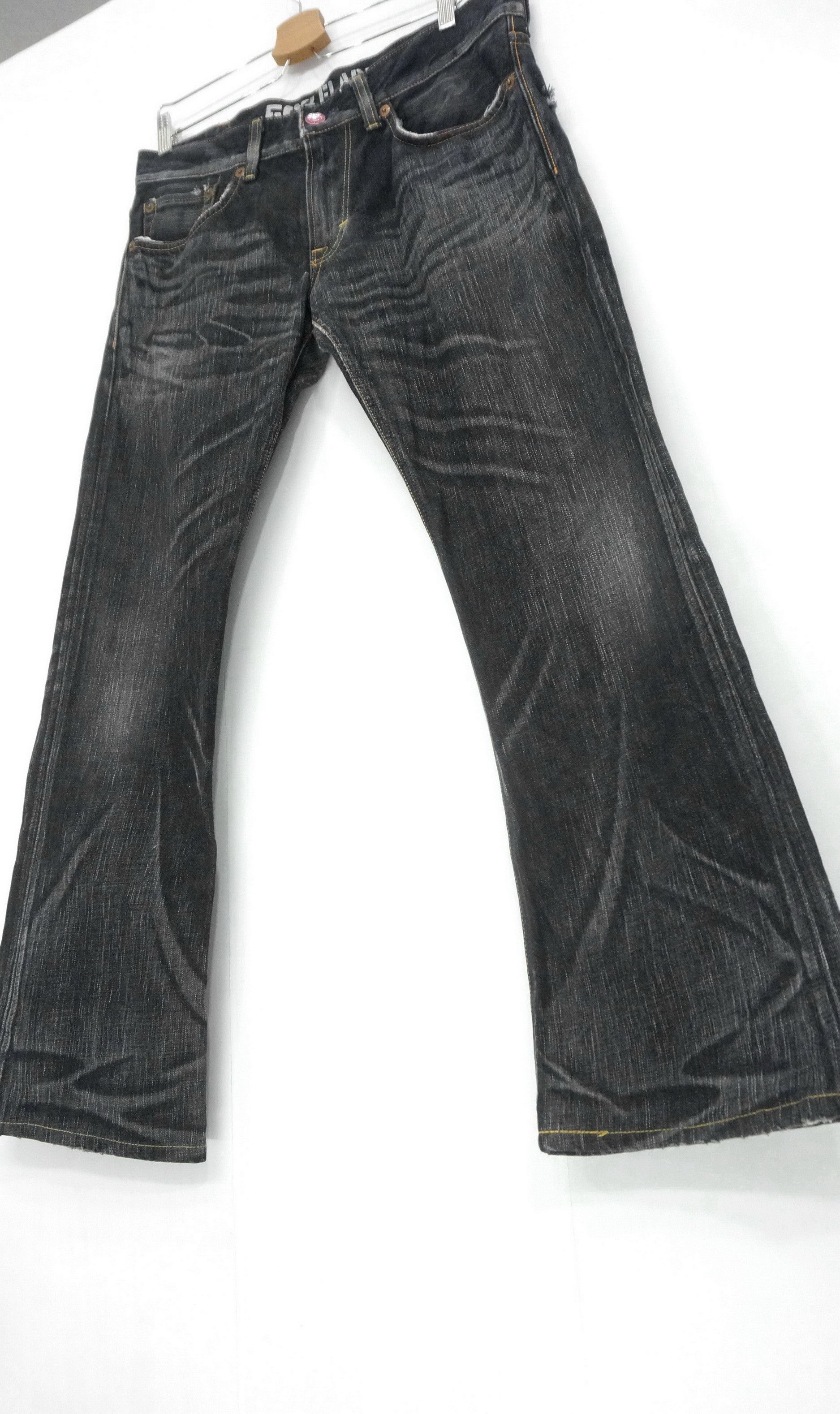 🔥 EDWIN 503 Vintage Flare Black Ripped Distressed