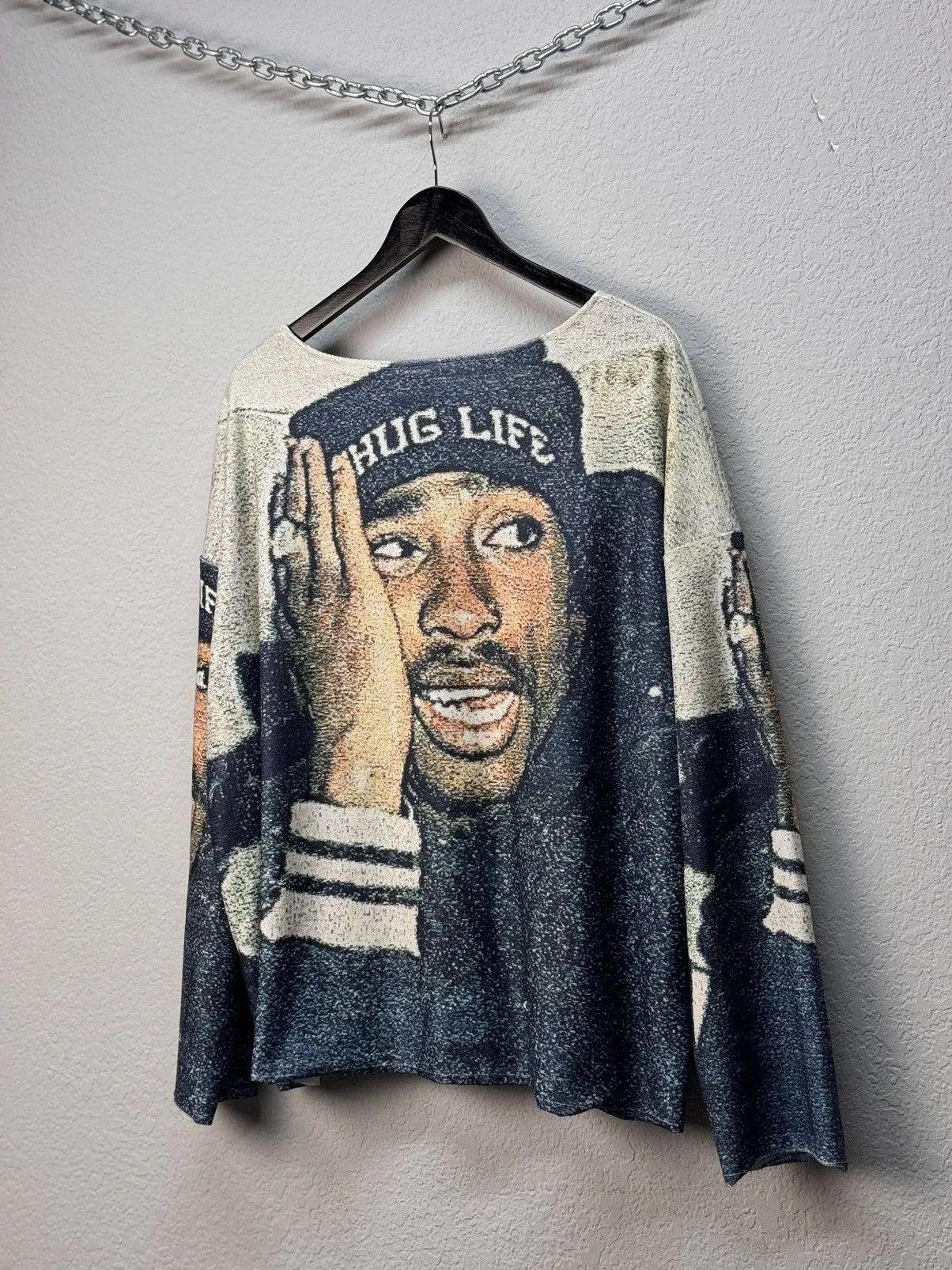 Tupac Shakur 2Pac Bling Big Face Hip Hop Rap T Shirt