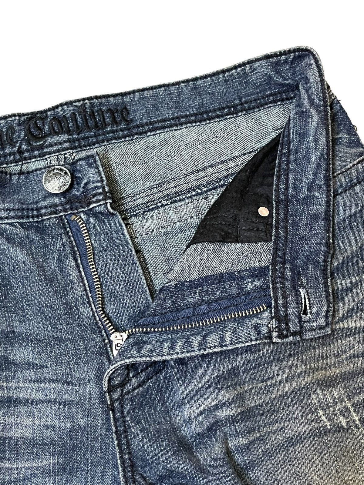 Japanese Brand JAPANESE EXTREME COUTURE INSPIRED CHROME HEART FLARED JEANS Size US 34 / EU 50 - 11 Thumbnail