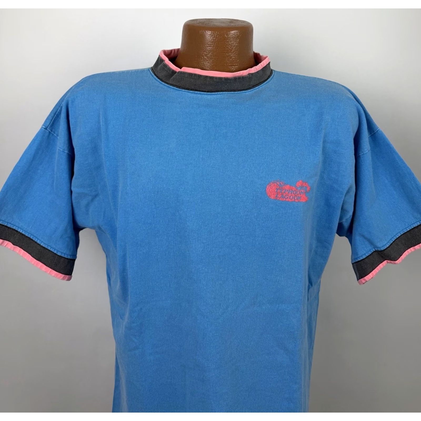 Disney VINTAGE Disney Typhoon Lagoon Shirt Adult Large 90s Pigment Dyed Neon Blue Pink Size US L / EU 52-54 / 3 - 3 Thumbnail