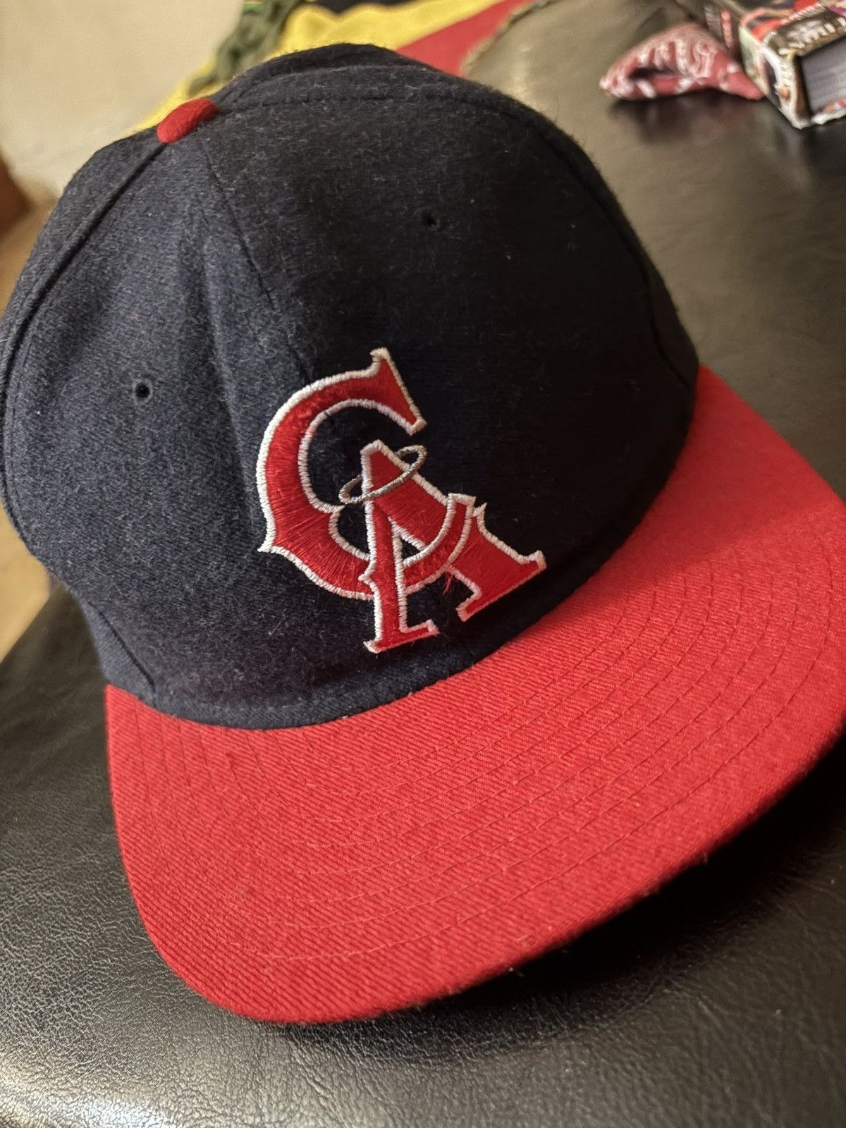 New Era Vtg California Angels Hat New Era USA 100% Wool 5950 Pro Size ONE SIZE - 1 Thumbnail