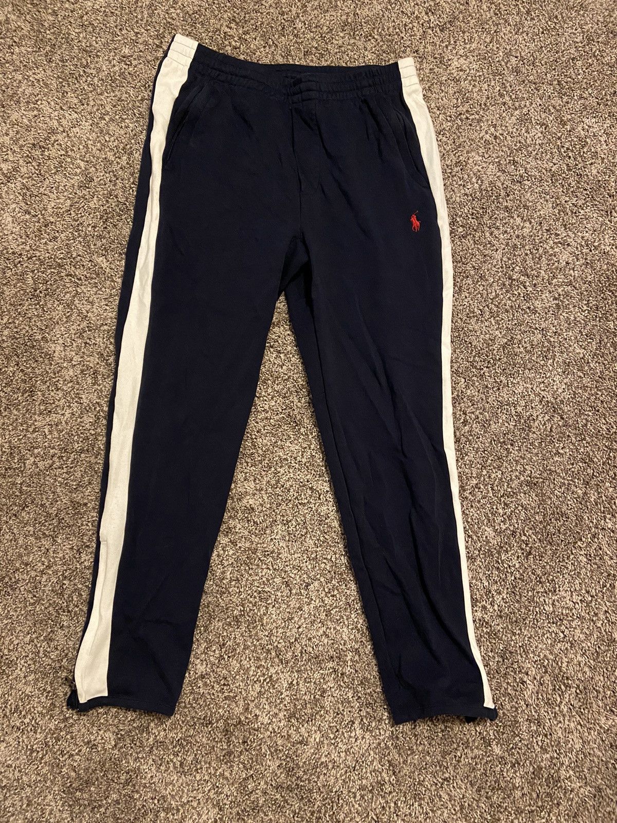 Polo Ralph Lauren Blue and white polo sweatpants Grailed