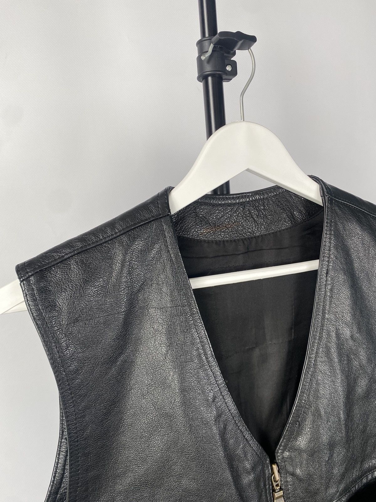 Japanese Brand Vintage ⚡️ LEATHER VEST OPIUM ROCK METAL Y2K BIKER VTG Size US M / EU 48-50 / 2 - 5 Thumbnail