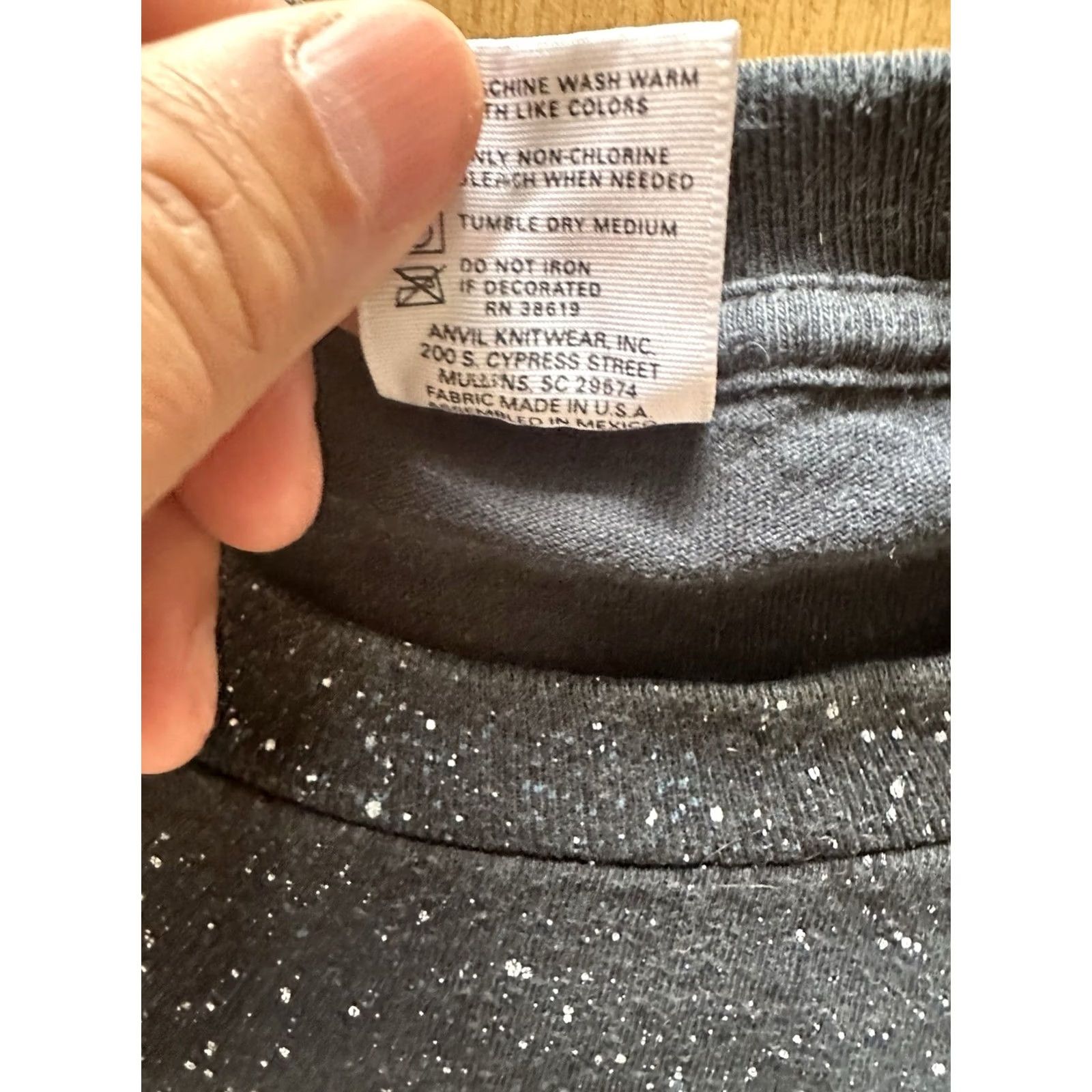 Anvil VINTAGE Great Smoky Mountains Anvil 90s T-Shirt XL Mens Solid Black Short Sleeve Crew Neck Cotton Size US XL / EU 56 / 4 - 7 Thumbnail