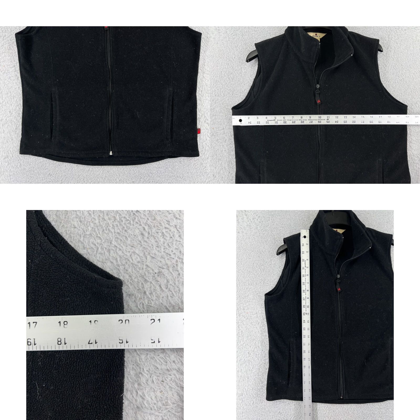 Vintage Woolrich Vest Womens Medium Black Full Zip Polyester Fleece Zip Pockets Size XL / US 12-14 / IT 48-50 - 8 Thumbnail