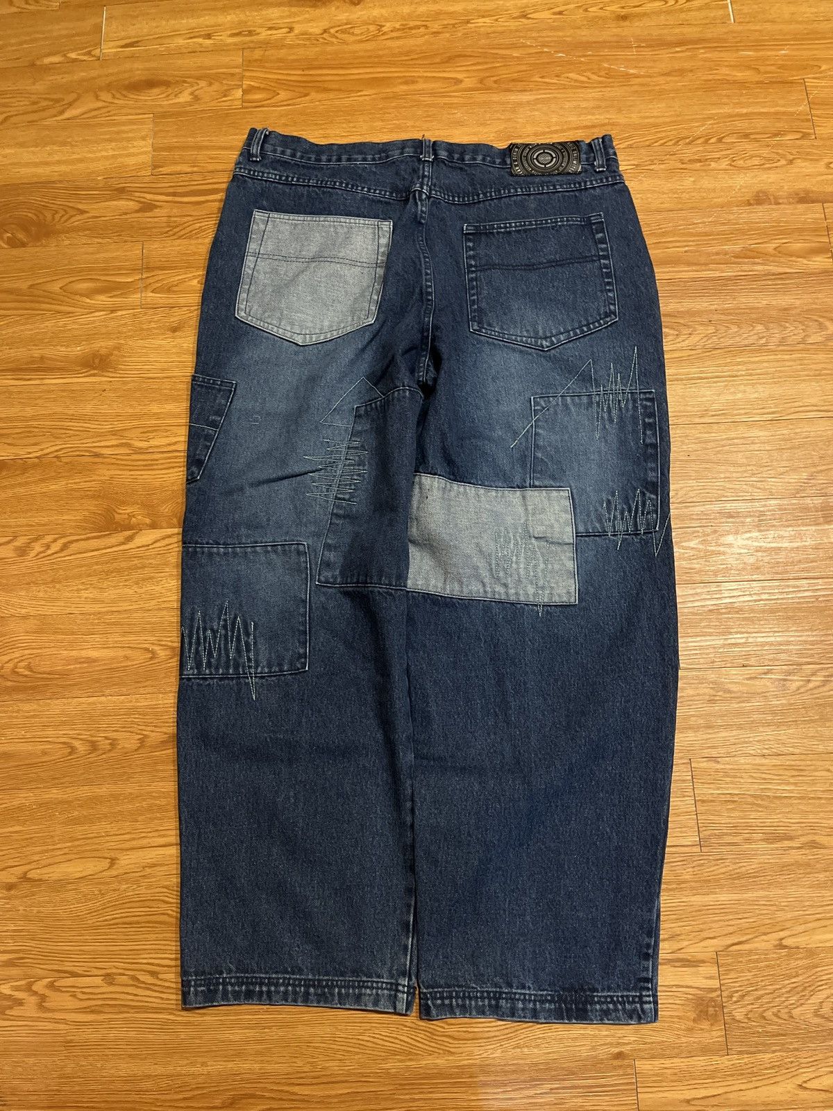Vintage vintage y2k baggy patchwork noiz jeans Size US 39 - 1 Thumbnail