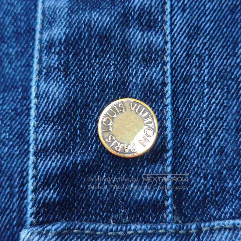 Louis Vuitton Louis Vuitton Washed dark blue gold button denim jacket Size M / US 6-8 / IT 42-44 - 7 Thumbnail