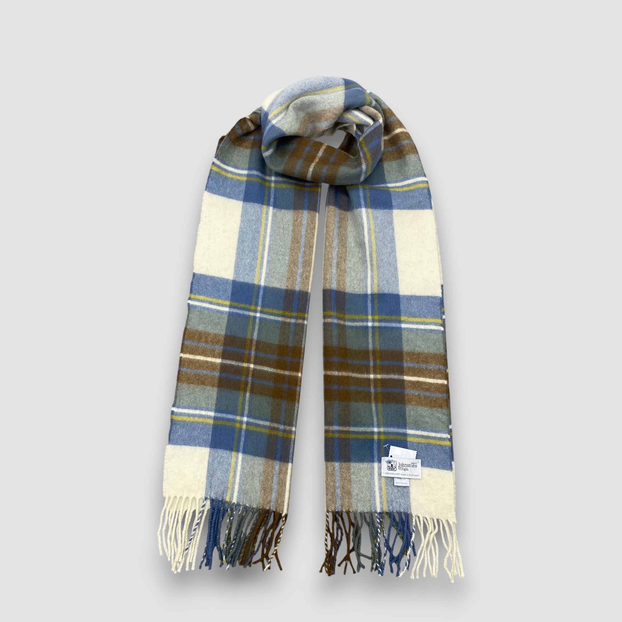 Johnstons Of Elgin Vintage Johnstons of Elgin Scarf Muffler Wool Plaid Scarves Size ONE SIZE - 1 Thumbnail