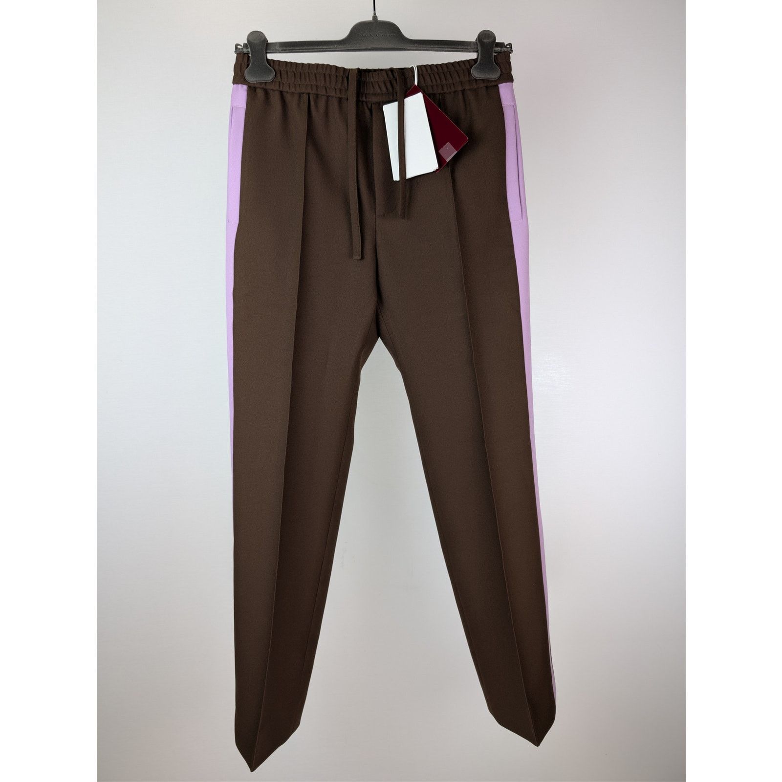 Gucci o1rshd1 Drawstring Fluid Drill Pants in Vanessa Brown / Mix Size US 32 / EU 48 - 10 Thumbnail