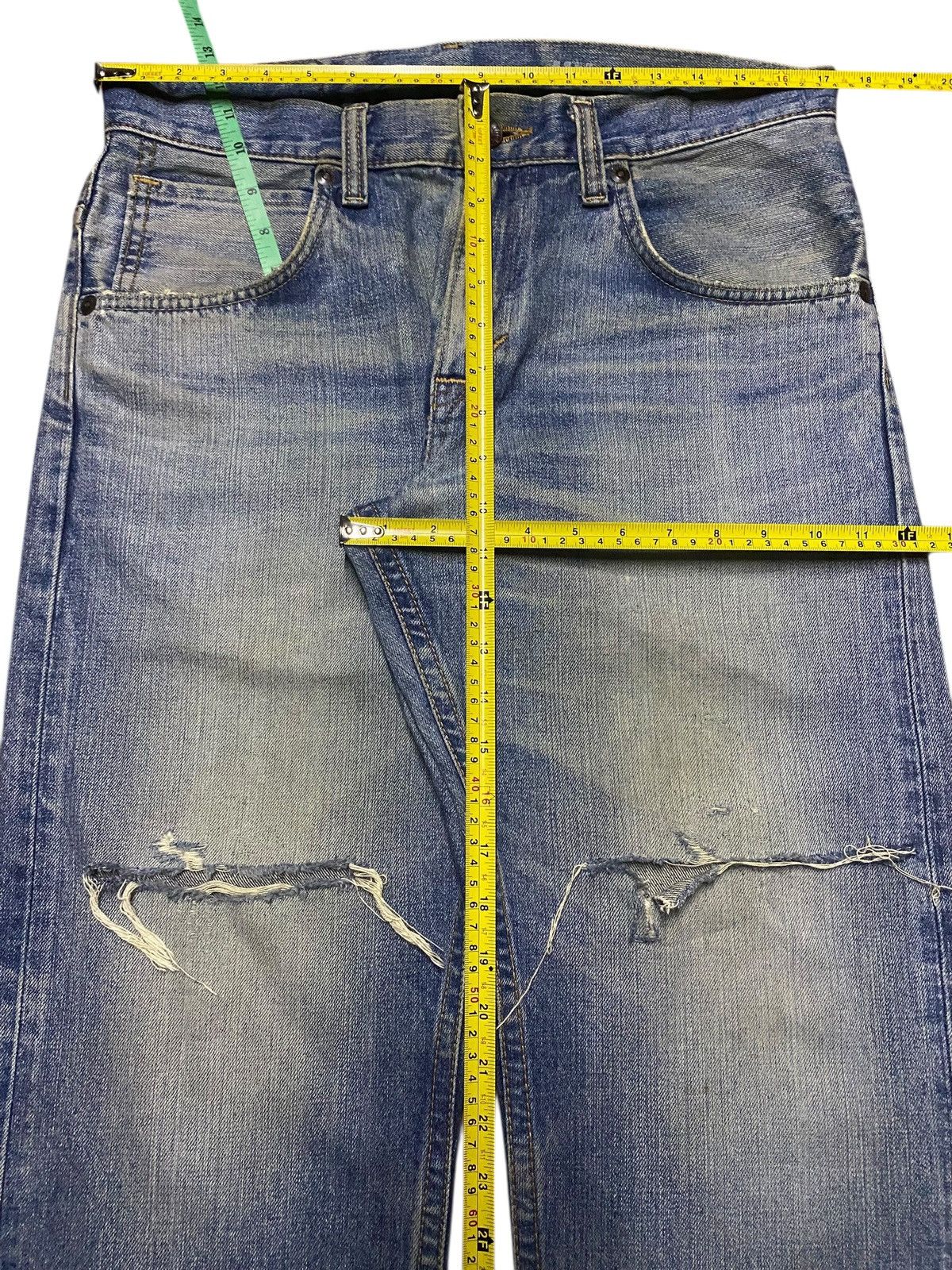 Junya Watanabe Japanese Brand Edwin XV 404 Mud Wash Distressed Baggy Jeans Size US 34 / EU 50 - 18 Thumbnail