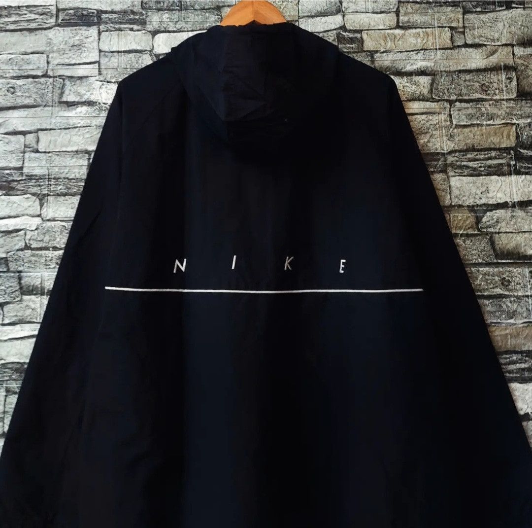 Nike Vintage 90s NIKE Mini Swoosh Half Zip Hooded Jacket Size US L / EU 52-54 / 3 - 5 Thumbnail
